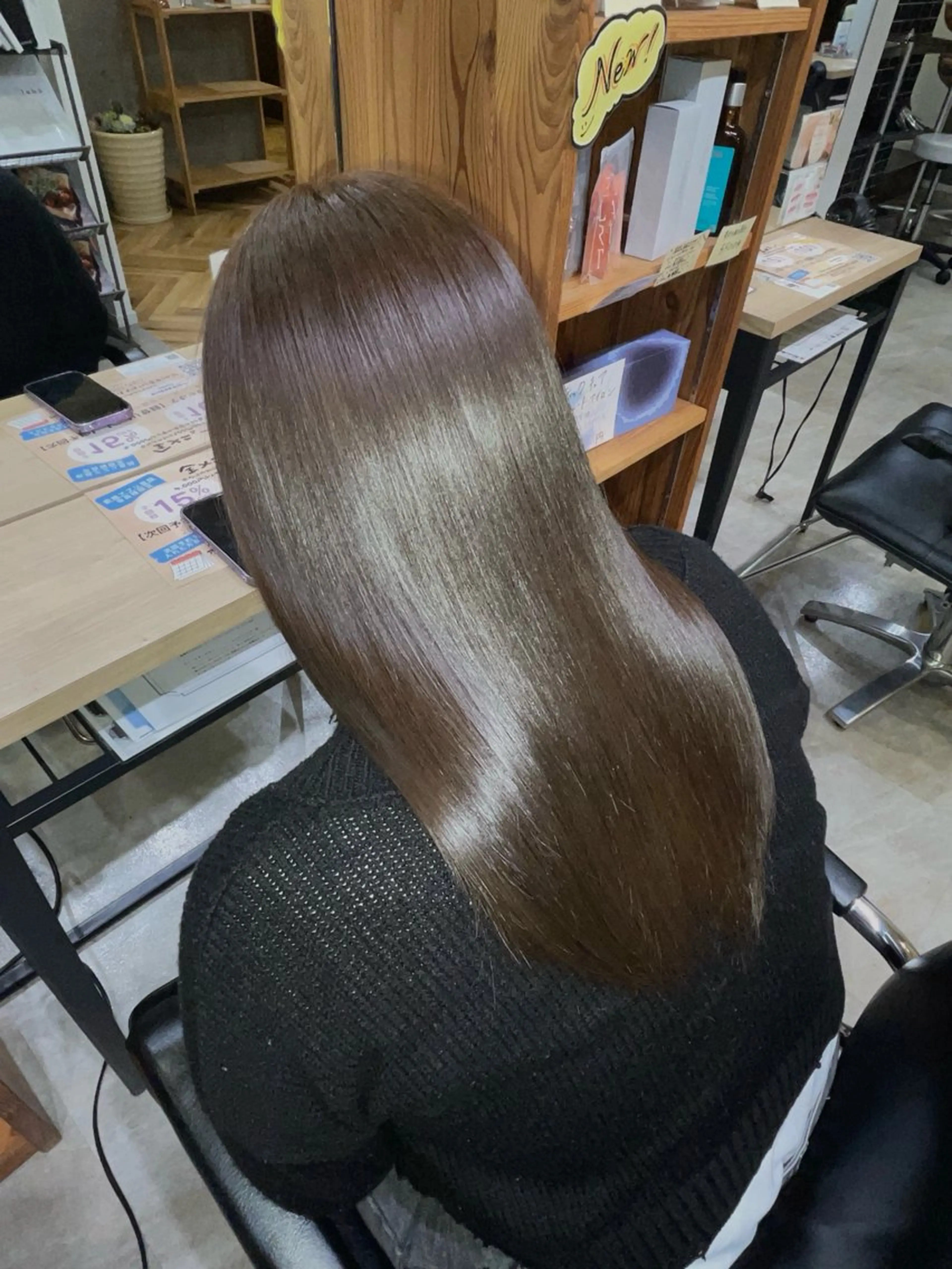 セミロング カラー グレージュ ヘアカラー こころ🎀 カラーモデル様募集中のヘアスタイル