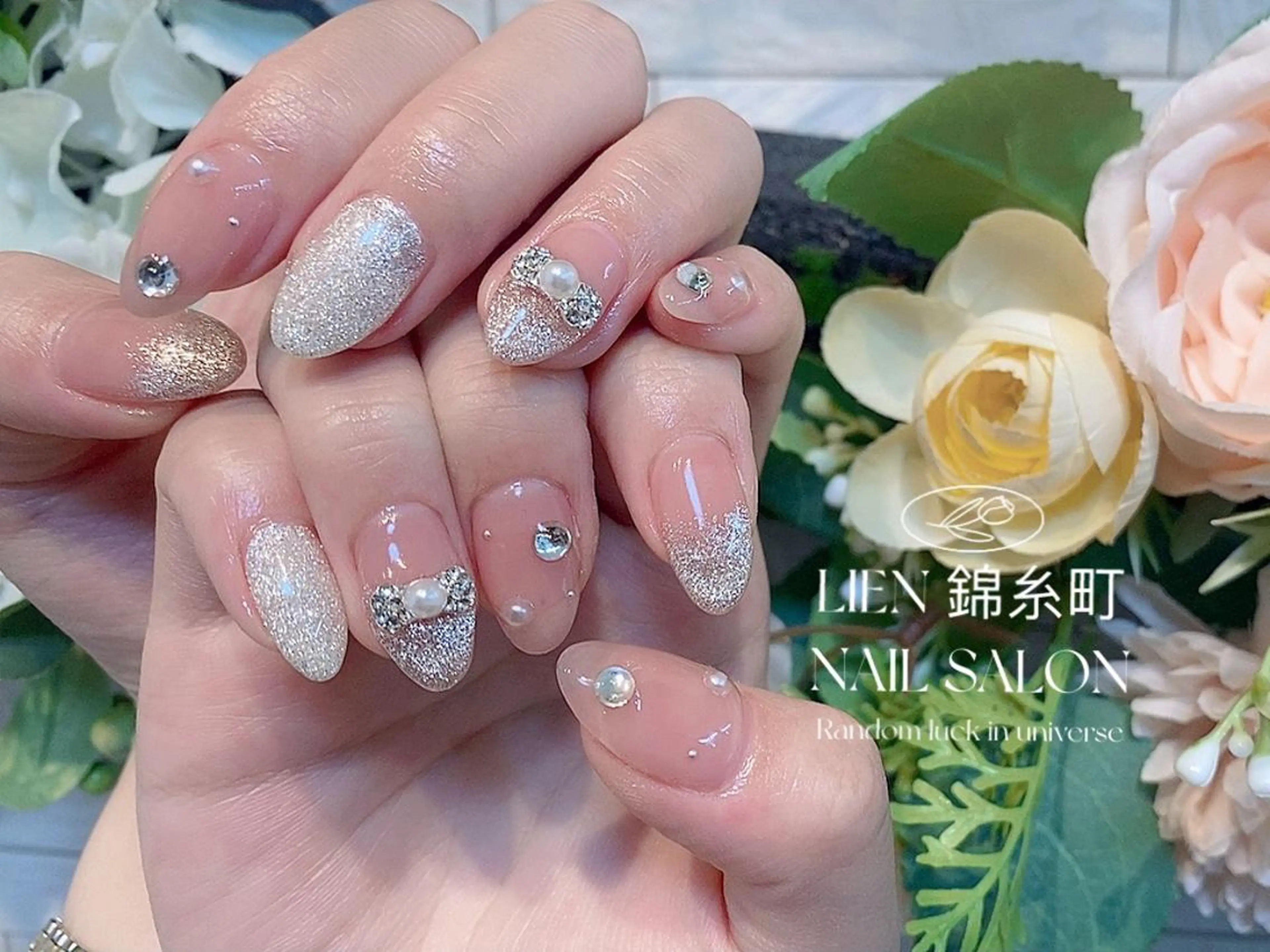 ネイル リボン ハンドネイル Lien _リエン リエンのネイルデザイン