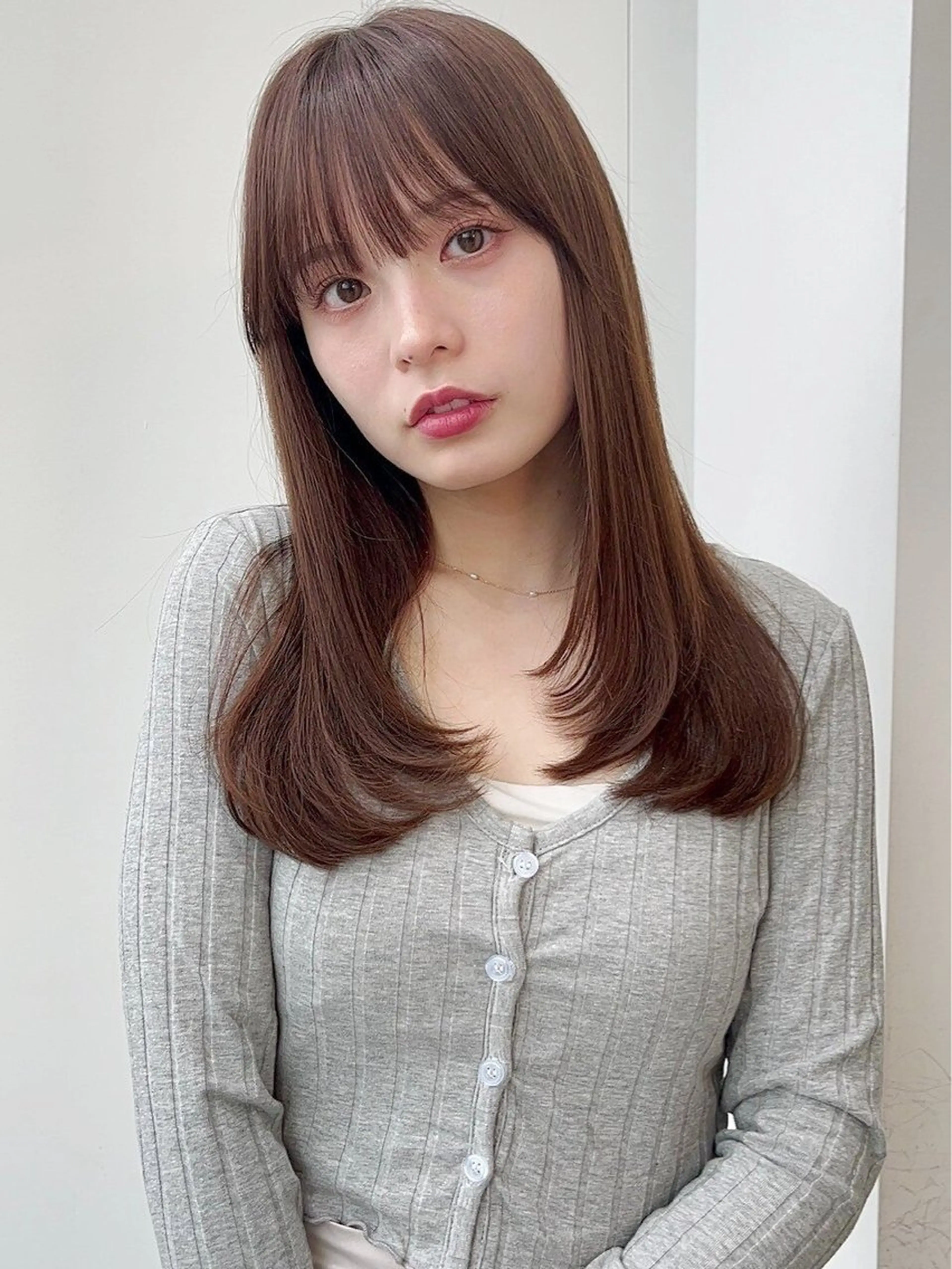 セミロング カット ヘアカラー トリートメント 🩵LondBOY 韓国/ボブ/レイヤーのヘアスタイル