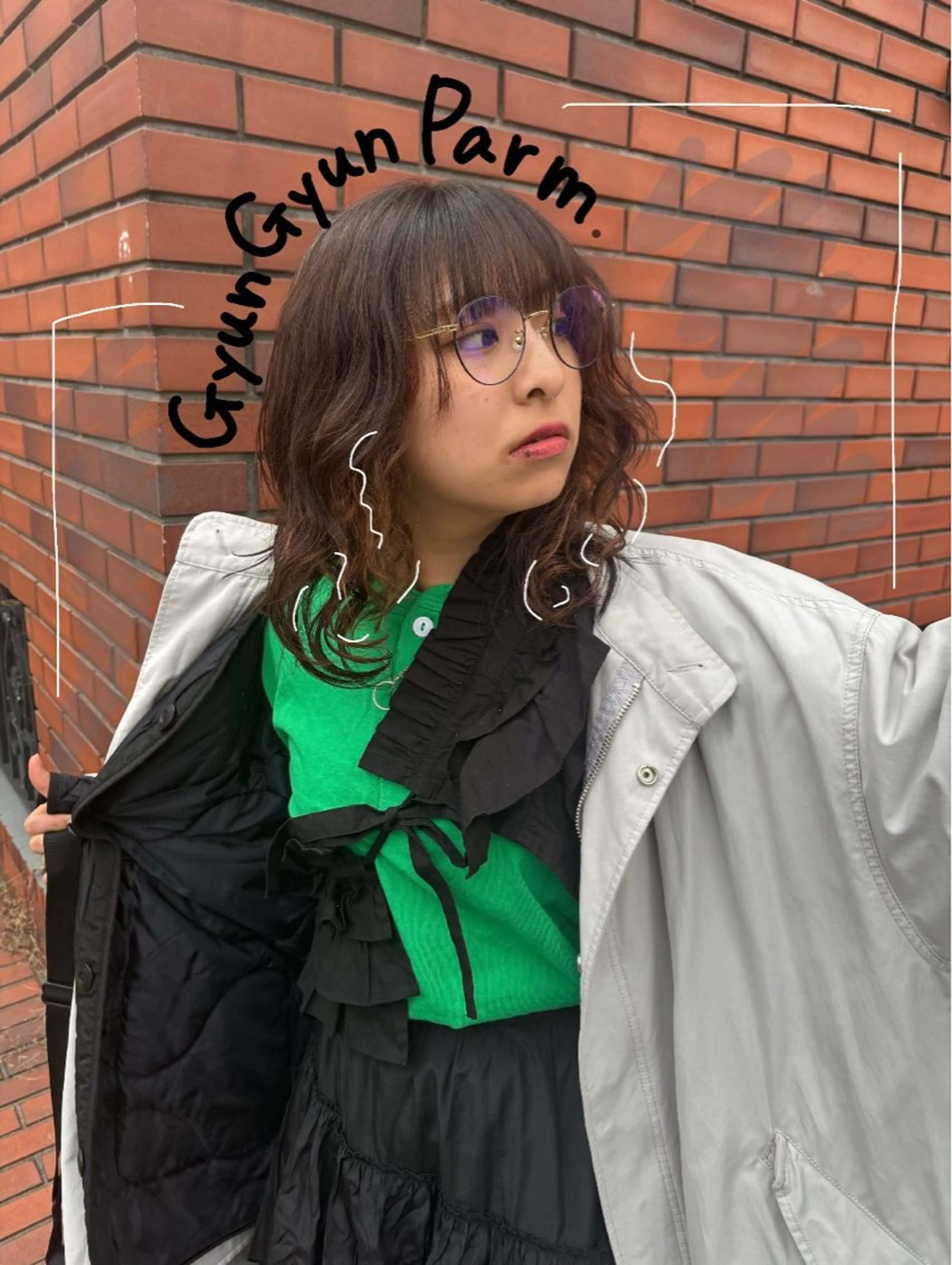 ロング パーマ カット パーマ 五十嵐 未悠のヘアスタイル