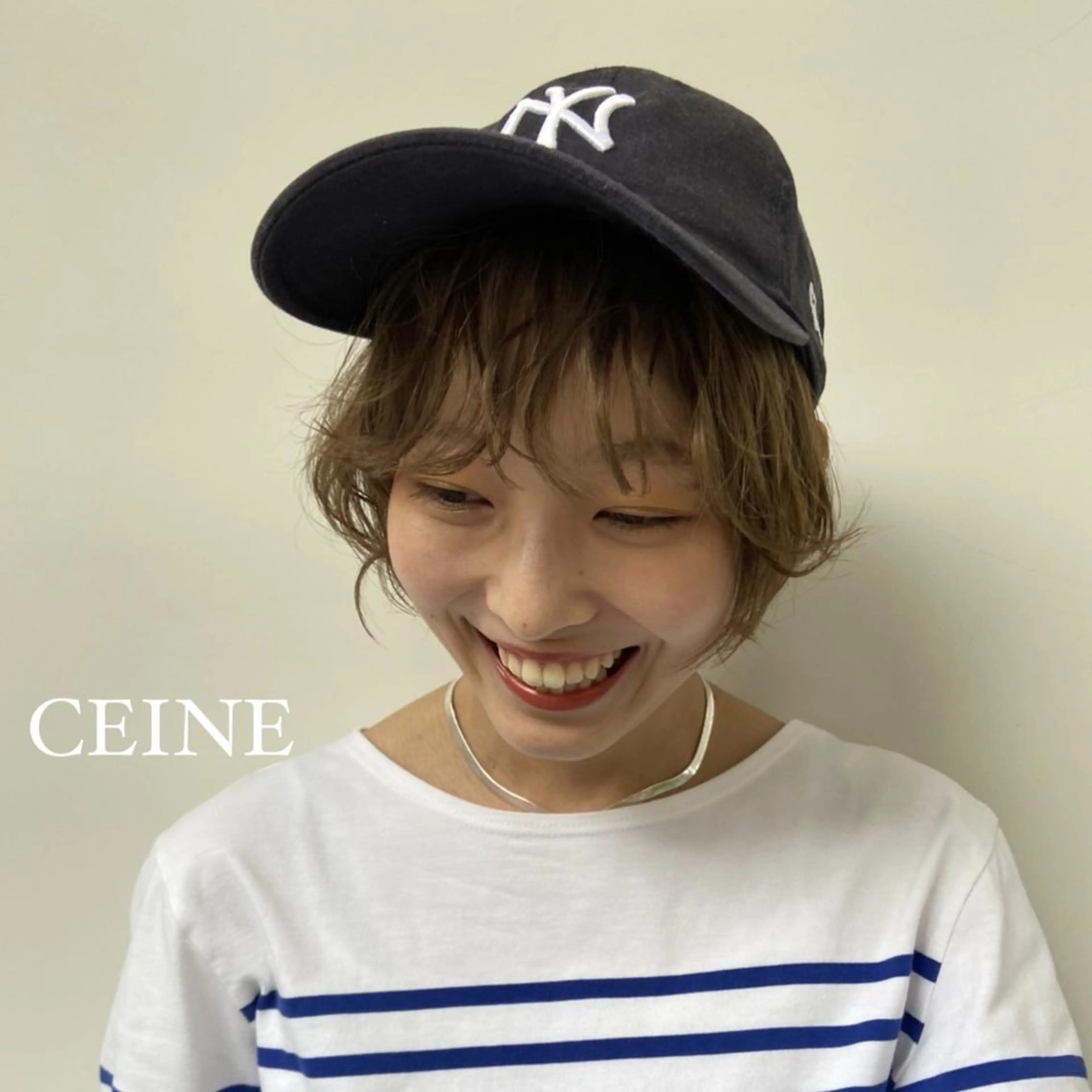 ミディアム パーマ カラー ミディアムパーマ ダブルカラー グラデーションカラー ハイライトカラー イルミナカラー CEINE【セーヌ】 三軒茶屋のヘアスタイル