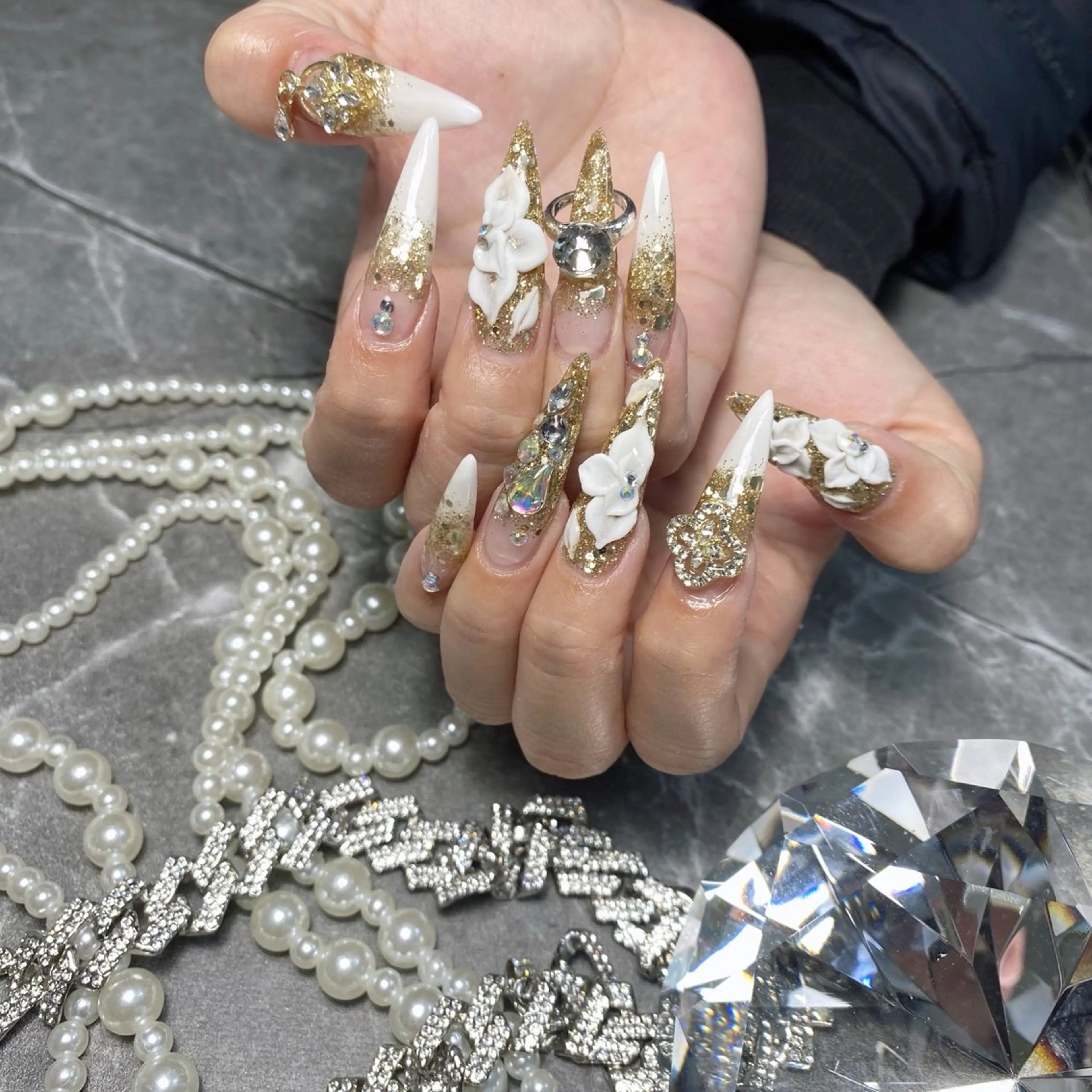 ネイル スカルプ💅🏻 /ホワイトニングのネイルデザイン