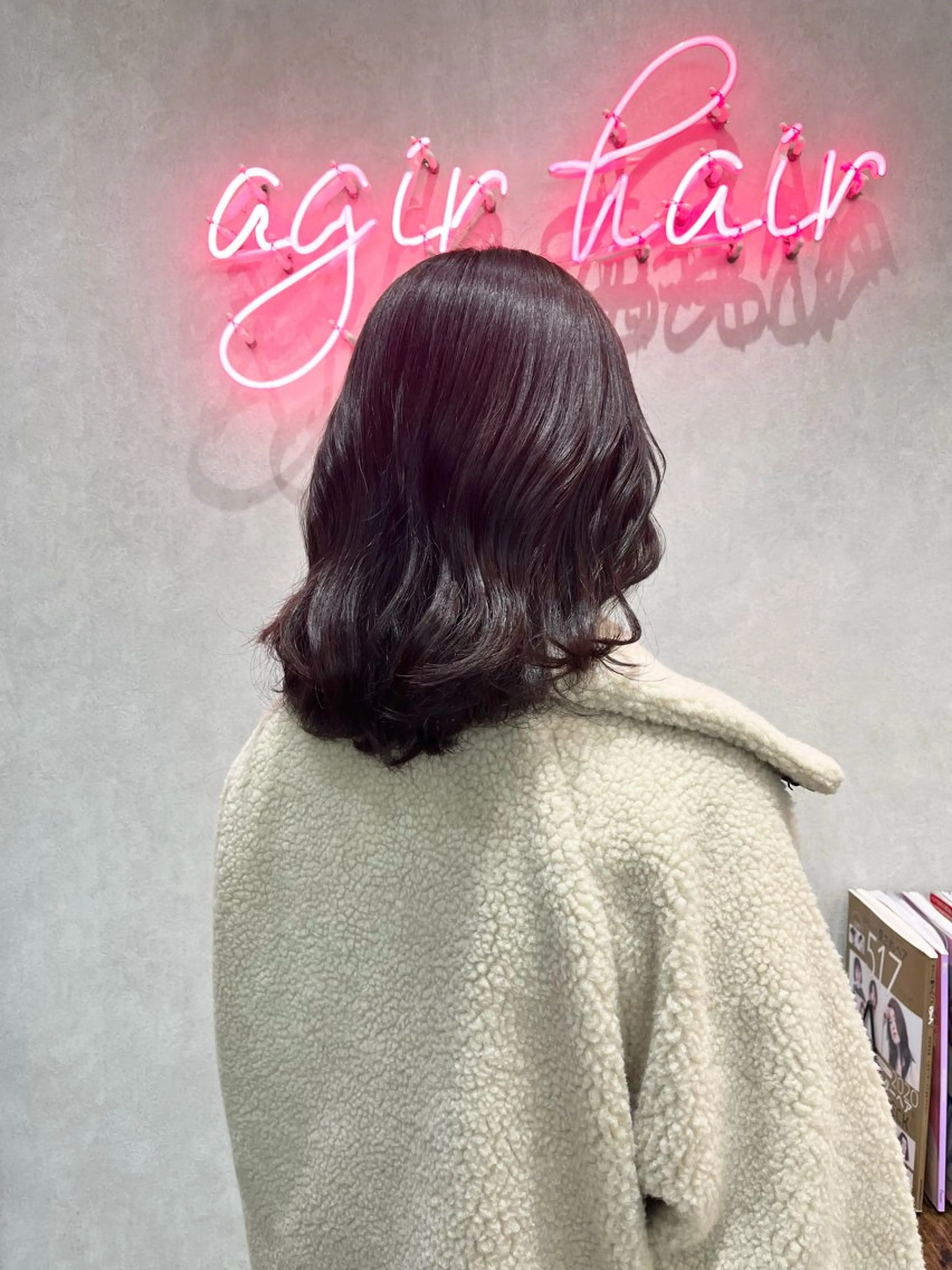 ミディアム カット ヘアカラー トリートメント 🪽髪質改善矯正 🤍MIU🤍のヘアスタイル