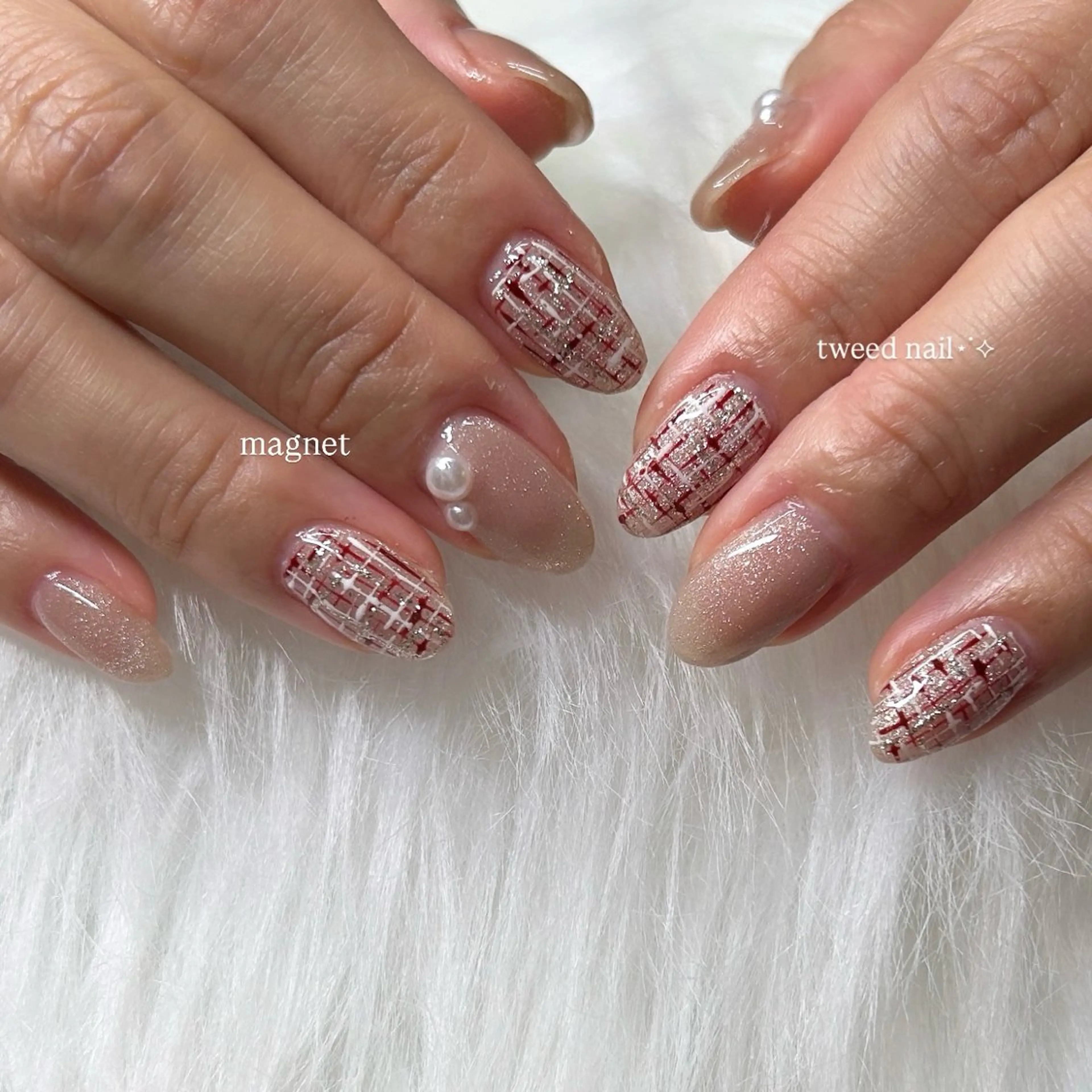ネイル ツイードネイル MIRUS町田店 ♡ maiのネイルデザイン