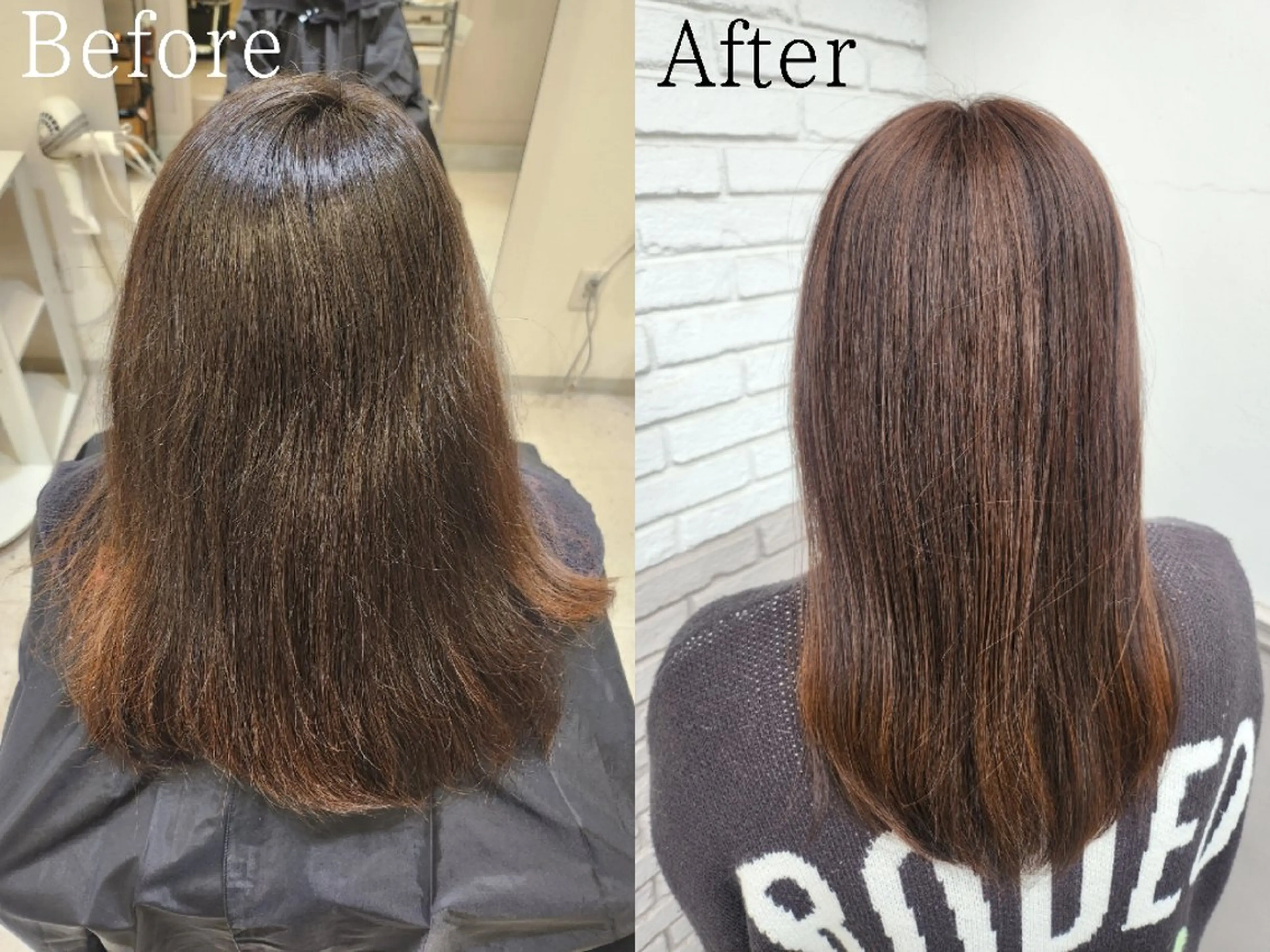 カラー ヘアカラー 津波古 杏純のヘアスタイル