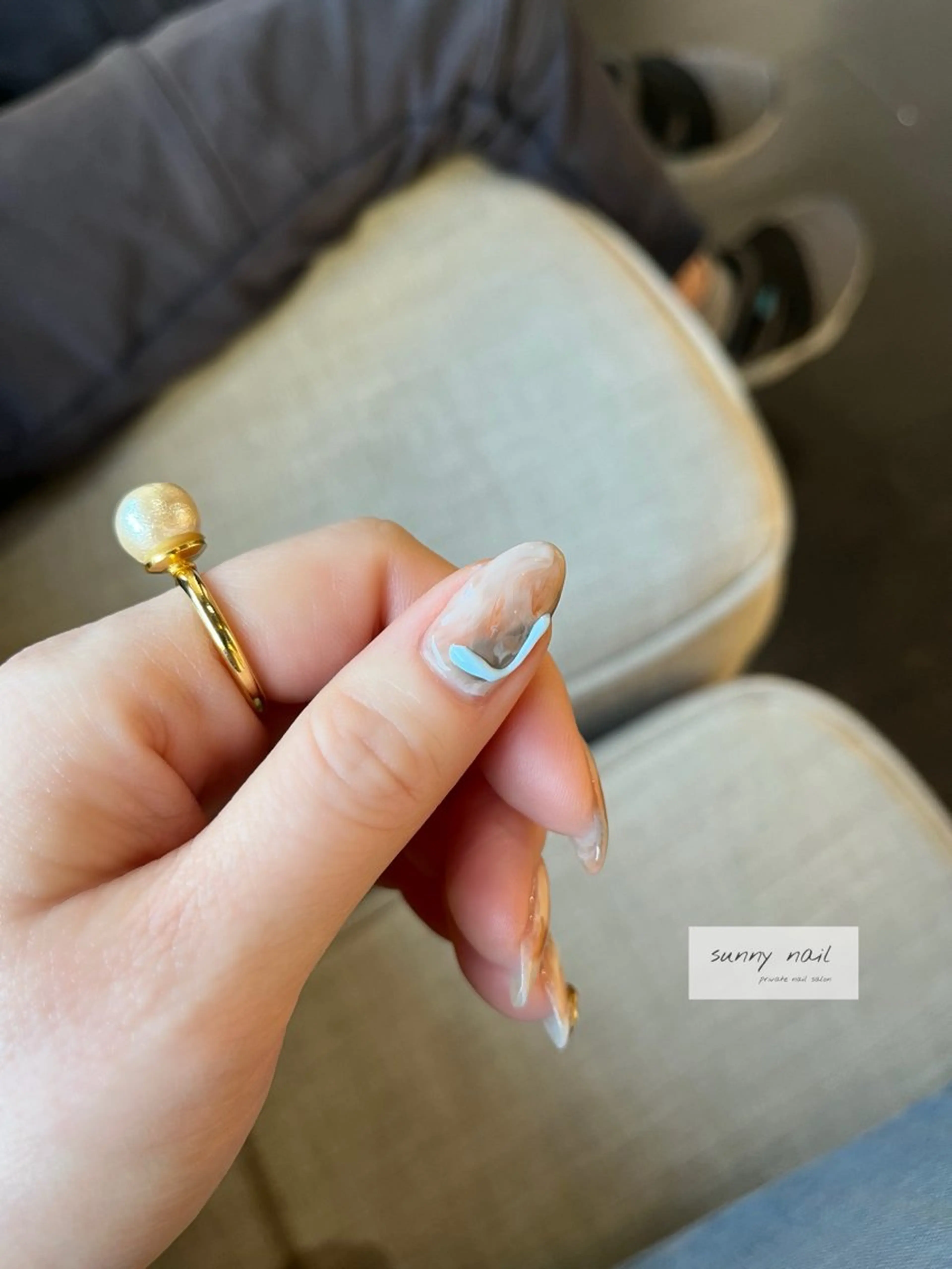 ネイル 大理石ネイル(マーブル) ぷっくりネイル sunny nailのネイルデザイン