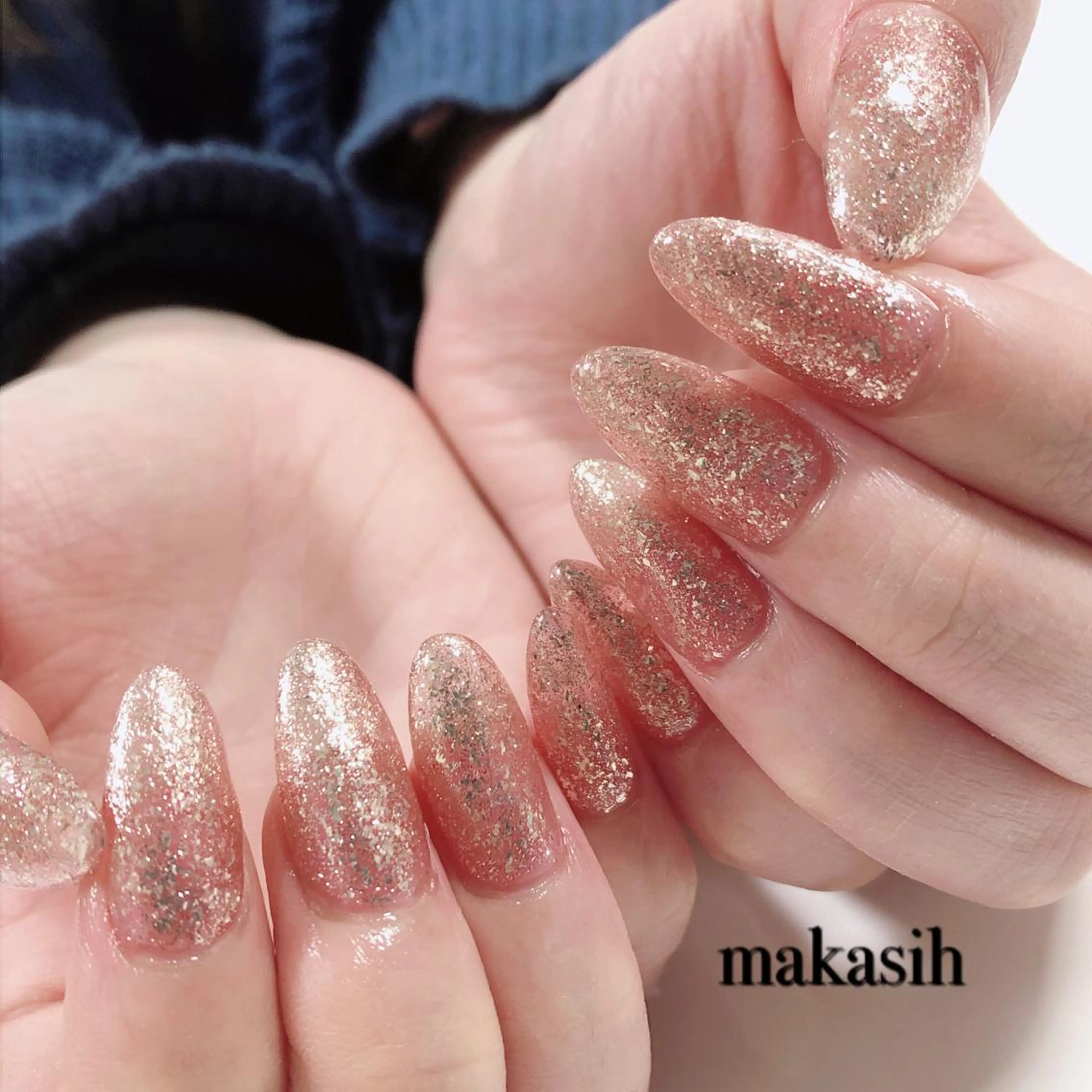 ネイル キラキラネイル ラメ(グリッター) シンプルネイル 濱田 美菜子のエステ・リラクイメージ