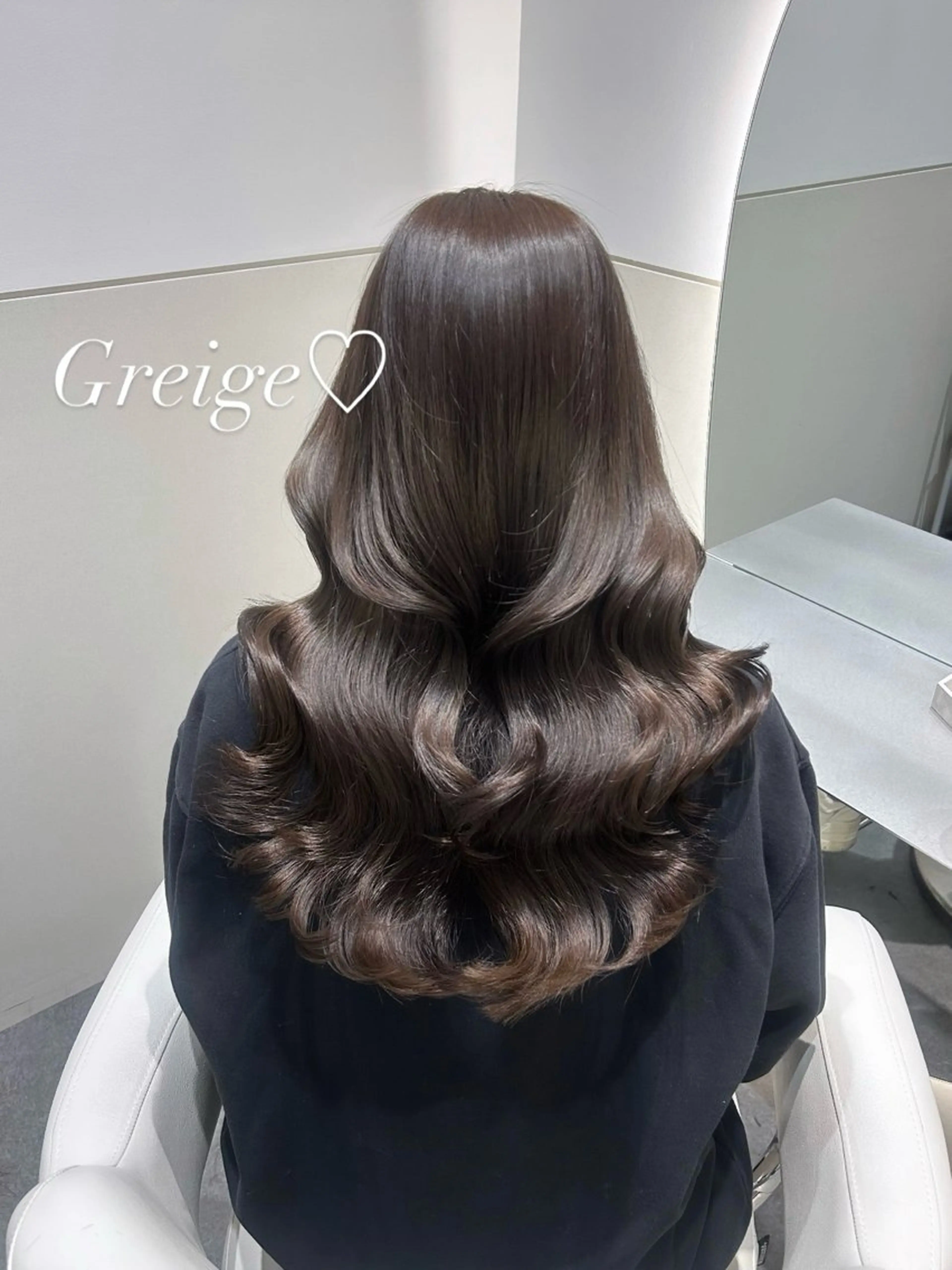 セミロング カラー グレージュ カット ヘアカラー トリートメント 🩷韓国ヘア/ヨシン モリ🩷Maikaのヘアスタイル