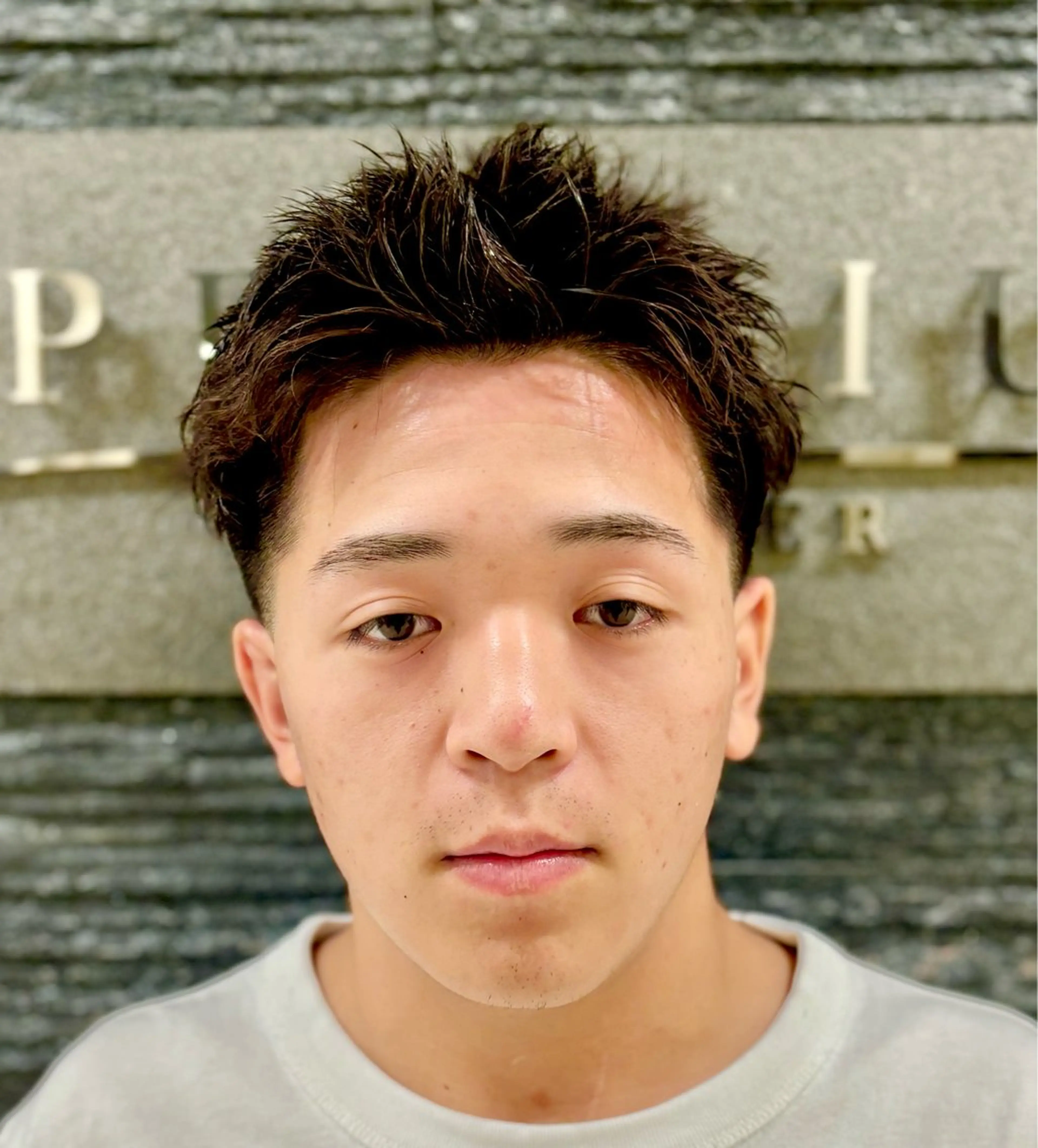 ショート パーマ メンズ メンズパーマ スパイキーショート ショートヘア 藤沼 唯斗※注意事項必読※のヘアスタイル