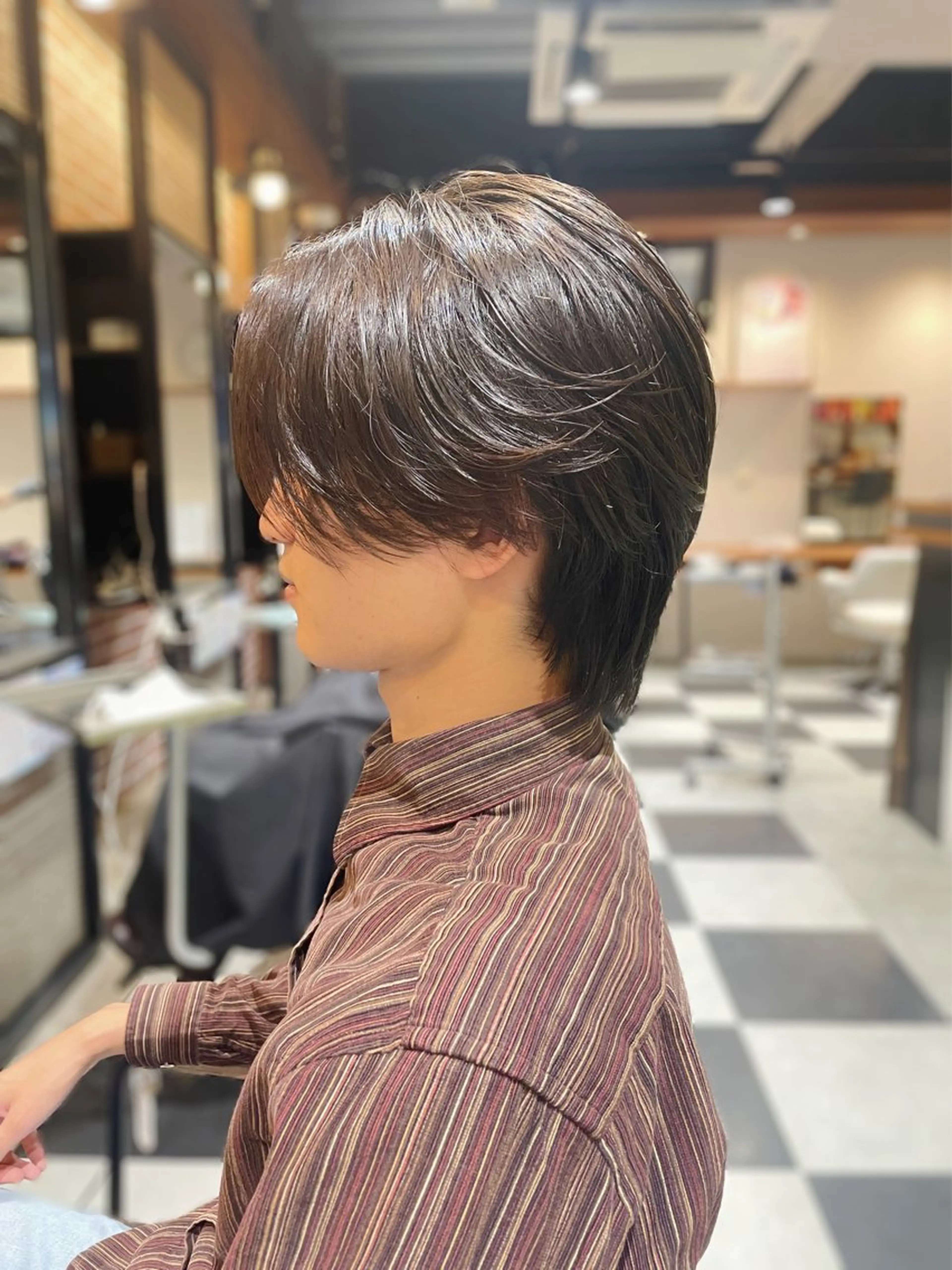 ミディアム パーマ メンズ ミディアムパーマ メンズパーマ ニュアンスパーマ メンズショート/ メンズ美容師/怜哉のヘアスタイル