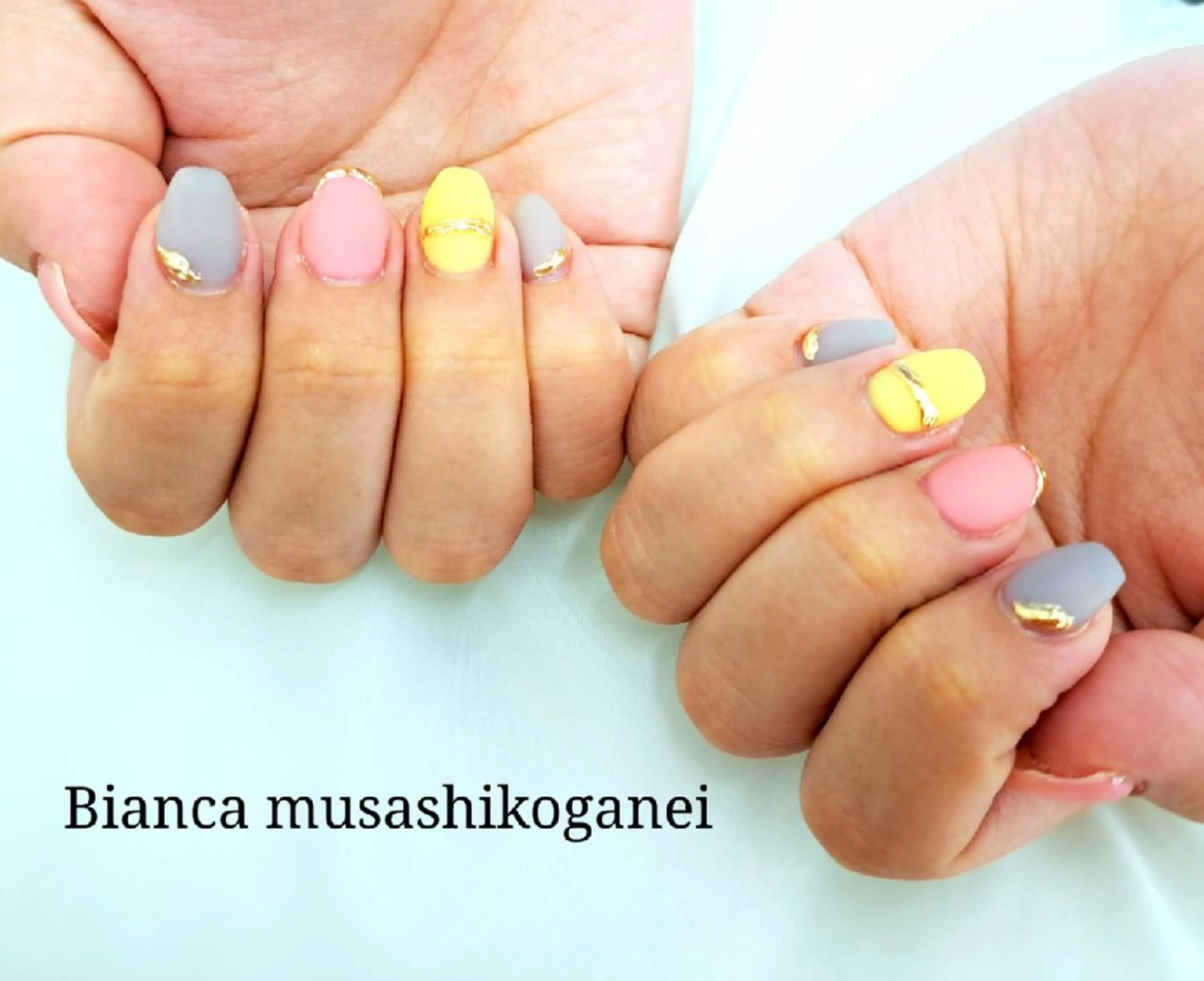 ネイル マットネイル パステルネイル ハンドネイル Bianca八王子 まえさだのネイルデザイン