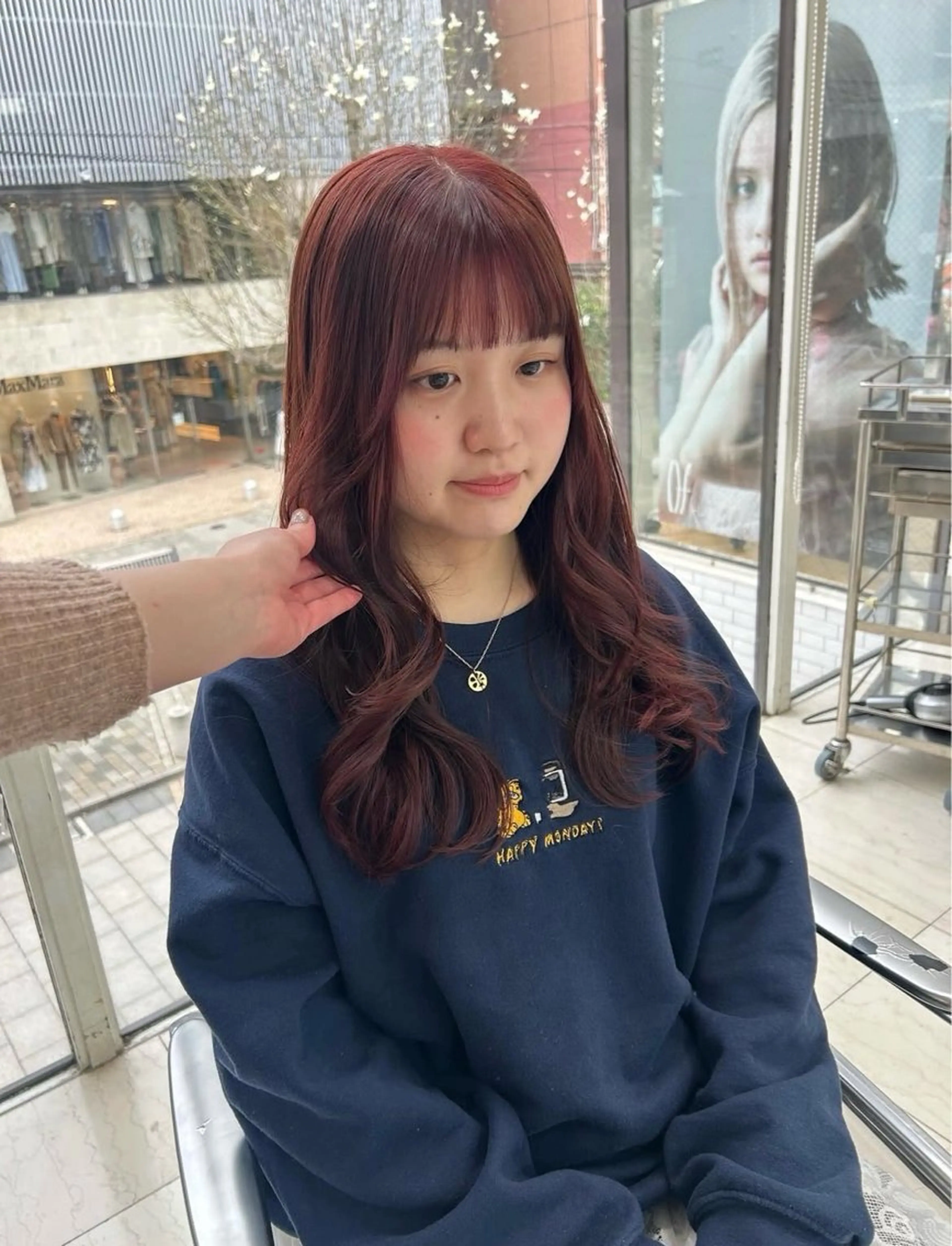 ロング カラー ブリーチ ブリーチなしカラー ピンクカラー ヘアカラー ありむらもえ/ 透明感カラーのヘアスタイル