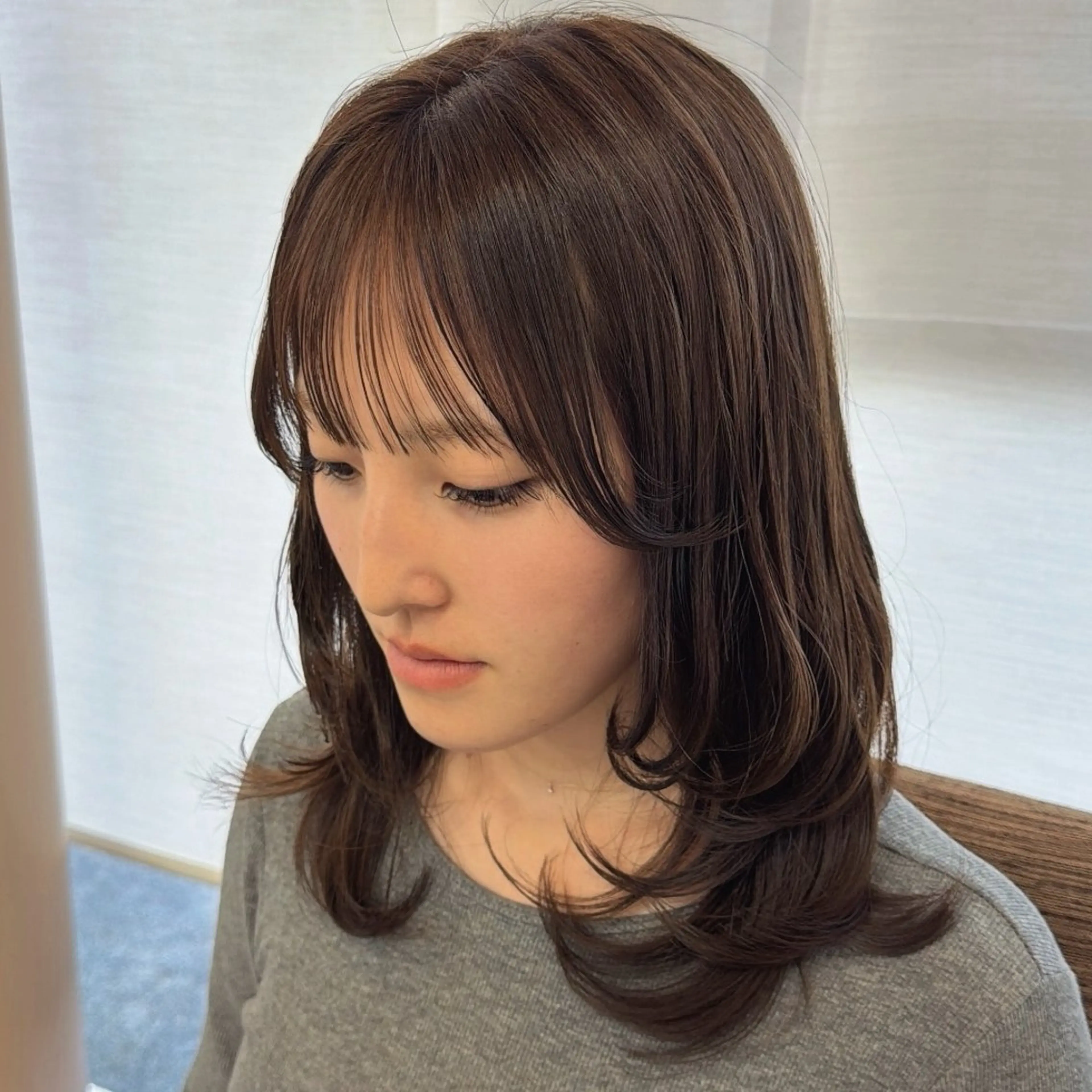 セミロング カラー パーマ カット パーマ トリートメント Ｑ-te /艶 💖 スタイル/ mokaのヘアスタイル