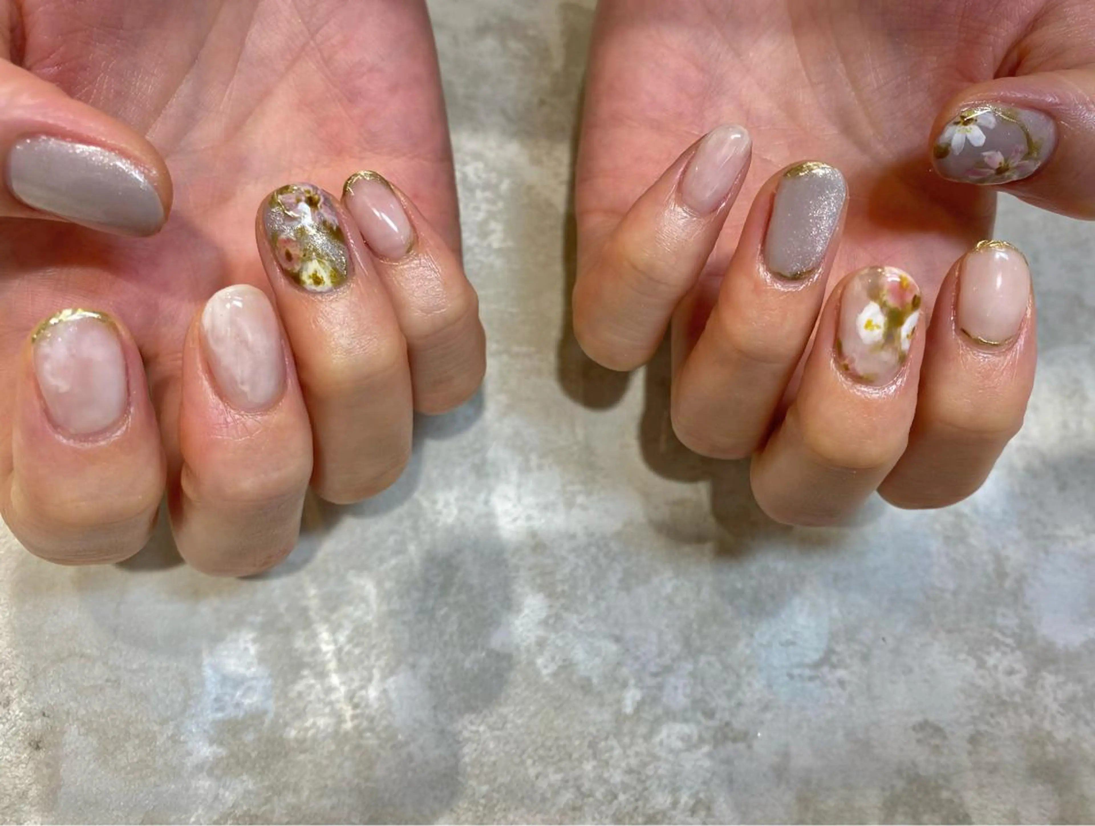 ネイル フラワーネイル マグネットネイル ミラーネイル JurerEye☆ Marikoのネイルデザイン