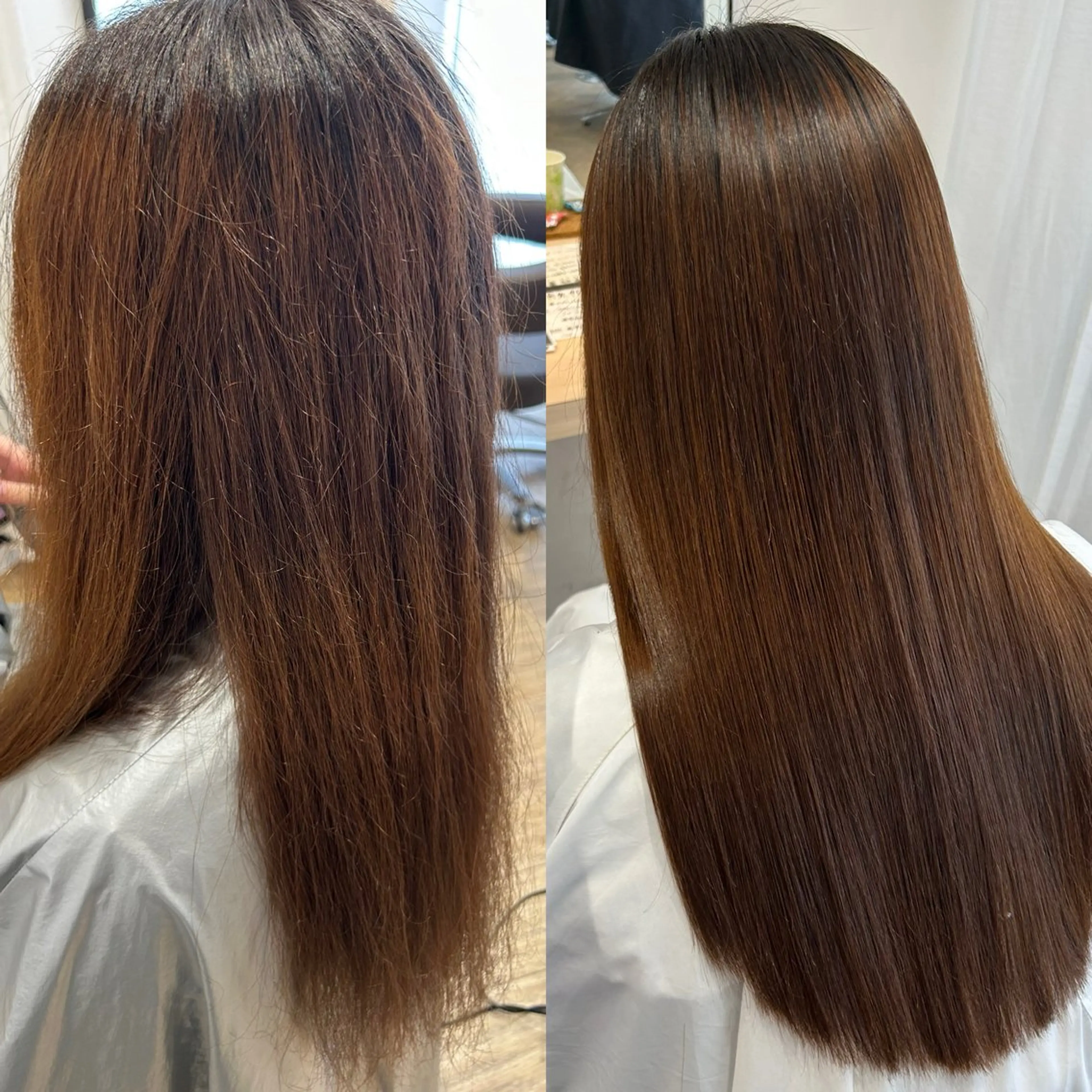 ロング カット 縮毛矯正 トリートメント ハイトーン/韓国ヘア /艶髪  CHIYOのヘアスタイル