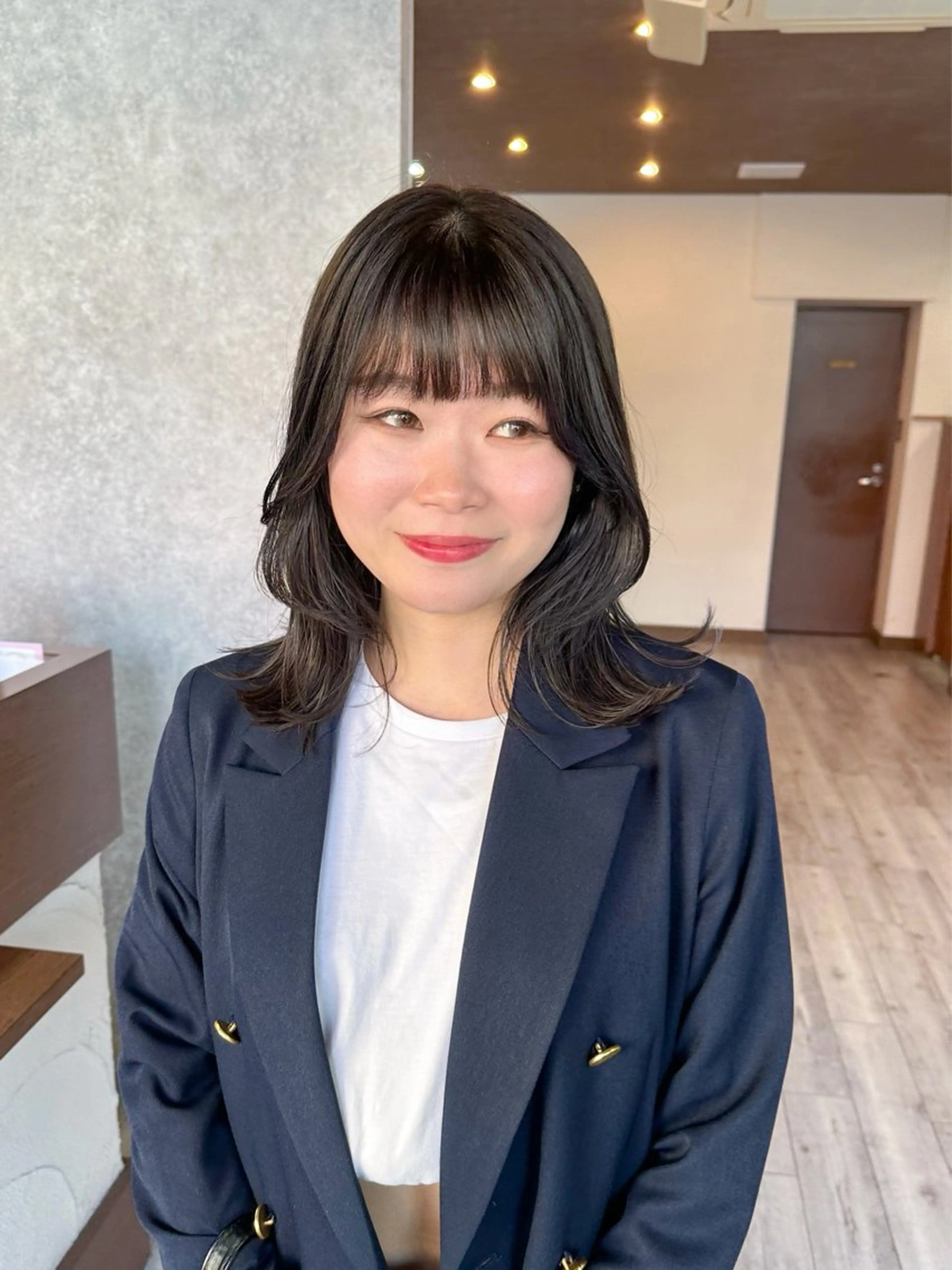 ミディアム カラー カット ヘアカラー レイヤー/高橋 みく /池下/千種のヘアスタイル