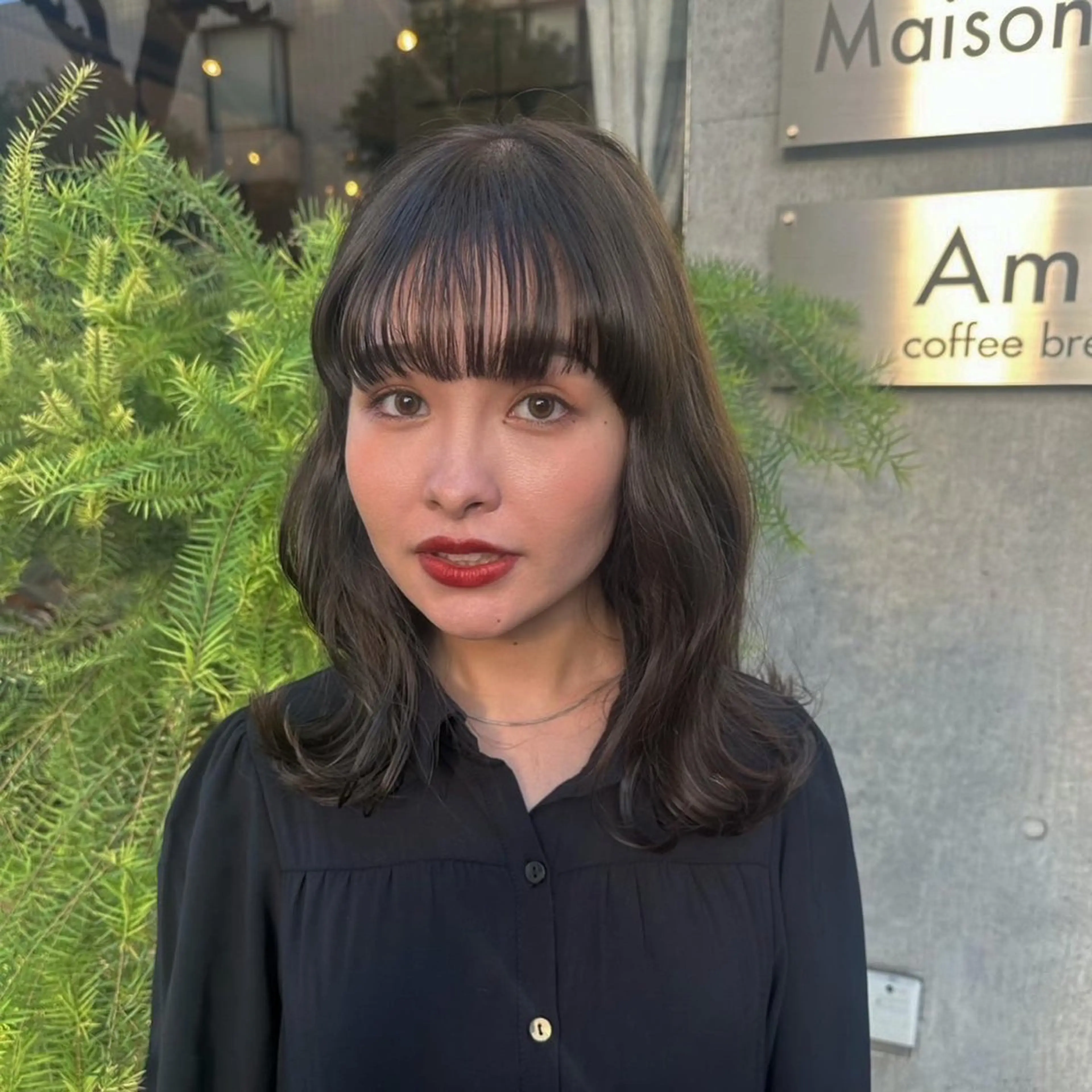 ミディアム カラー カット ヘアカラー トリートメント mizuho .のヘアスタイル