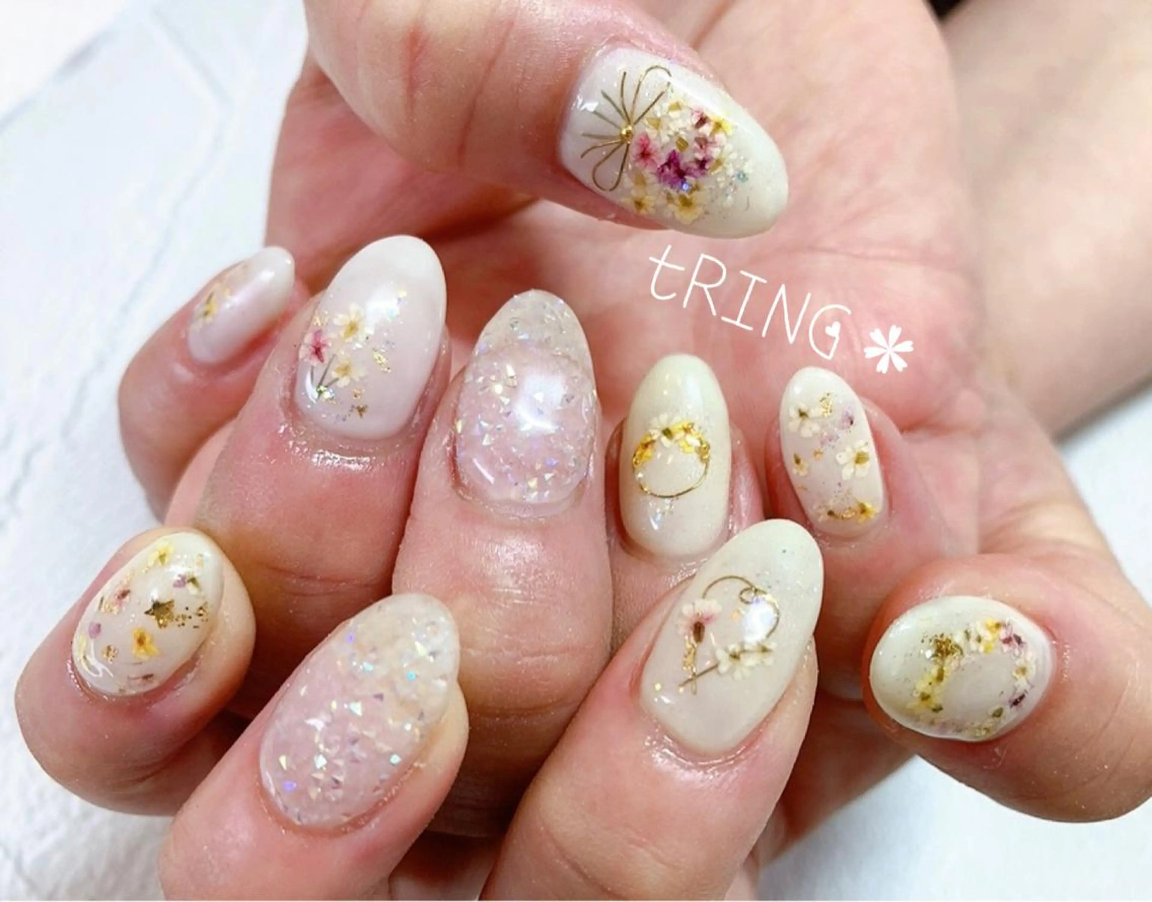 ネイル ハンドネイル tRING＊ しいの木台のネイルデザイン
