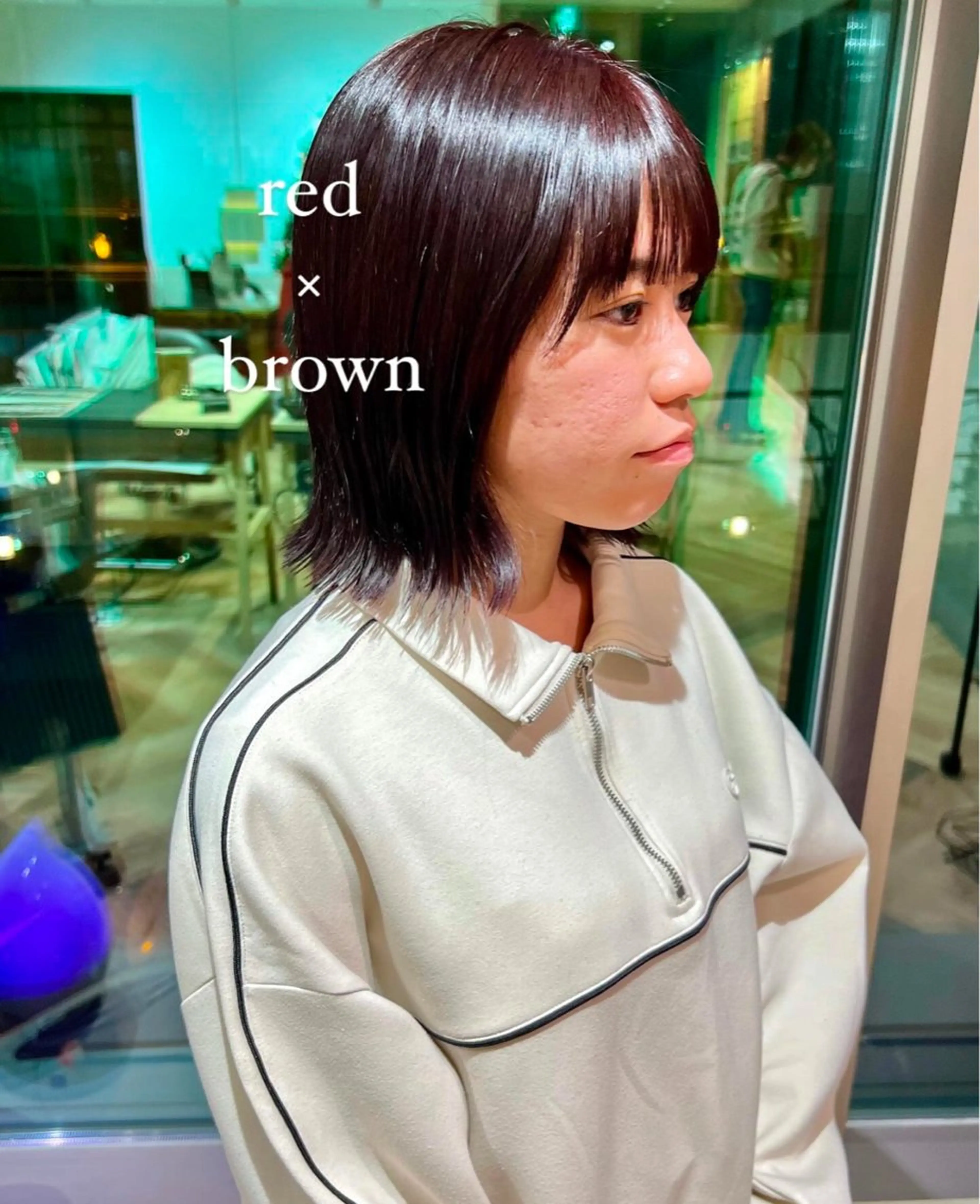 ミディアム 加納千華 /ボブ/ぱつっとボブのヘアスタイル