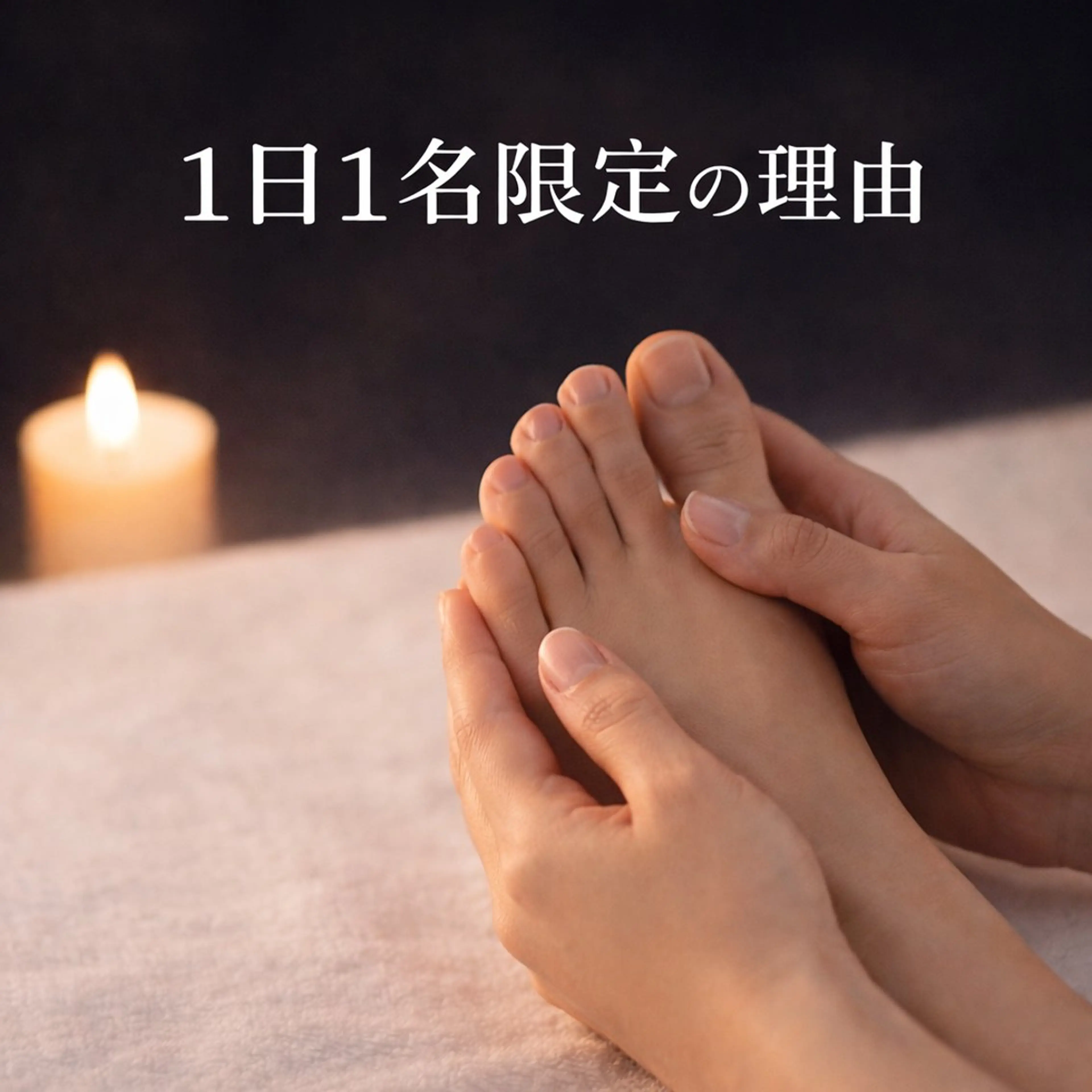 1日1名限定 夜のフットメンテナンス〈90分〉の写真
