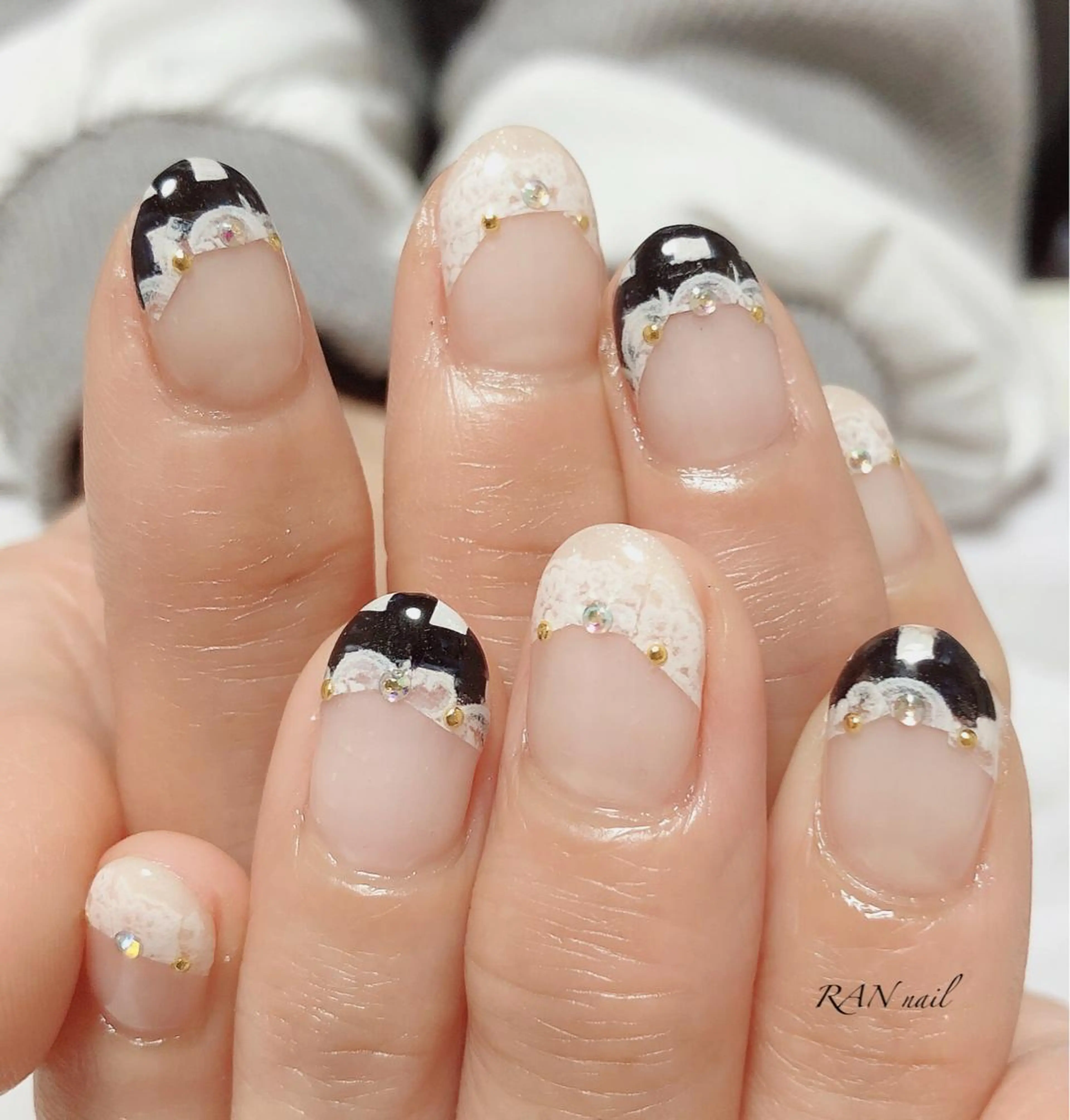 ネイル フットネイル レース オフィスネイル 春ネイル RAN nailのネイルデザイン