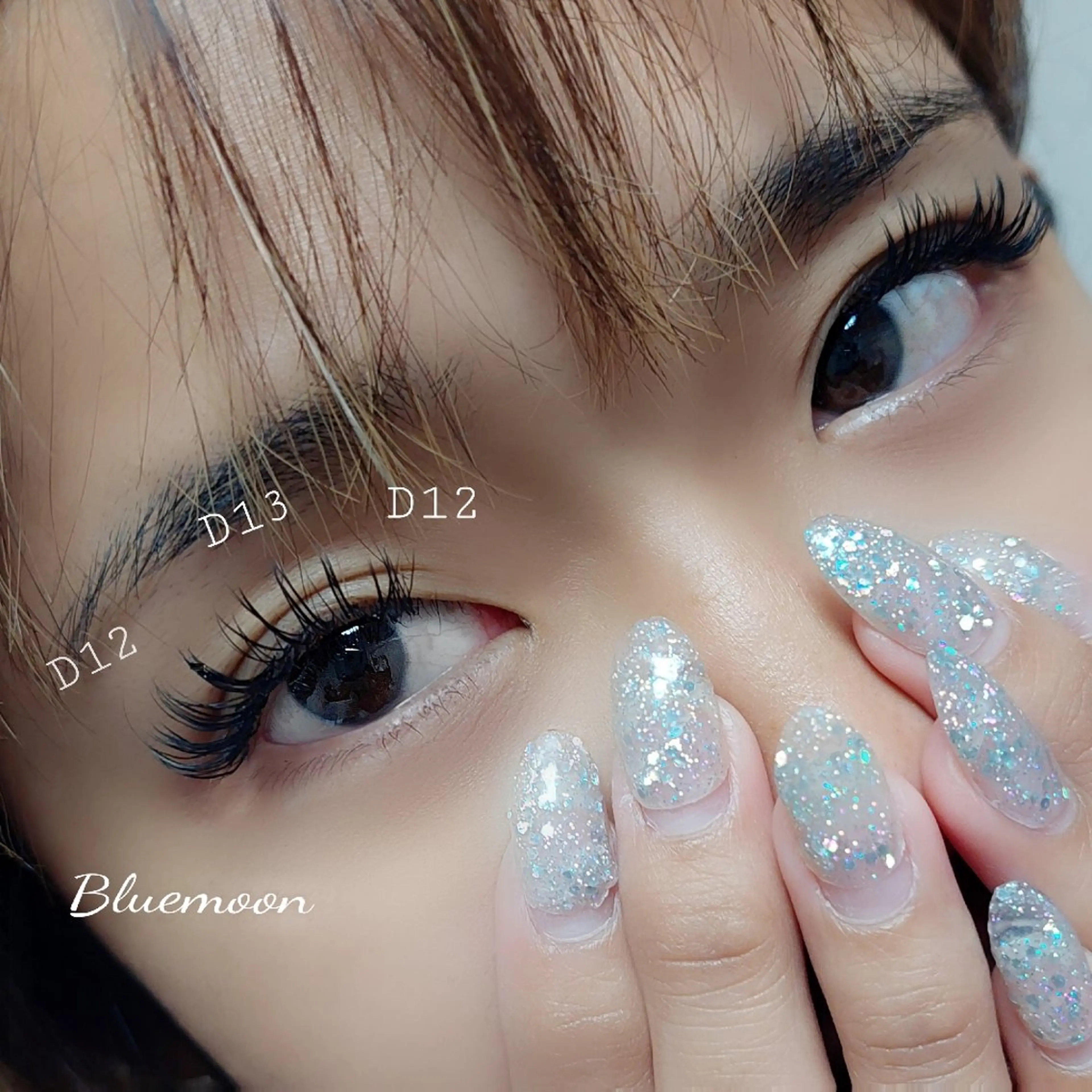 マツエク・マツパ 付け放題 Dカール フラットラッシュ Bluemoon所属・Blue moonのマツエク・マツパデザイン