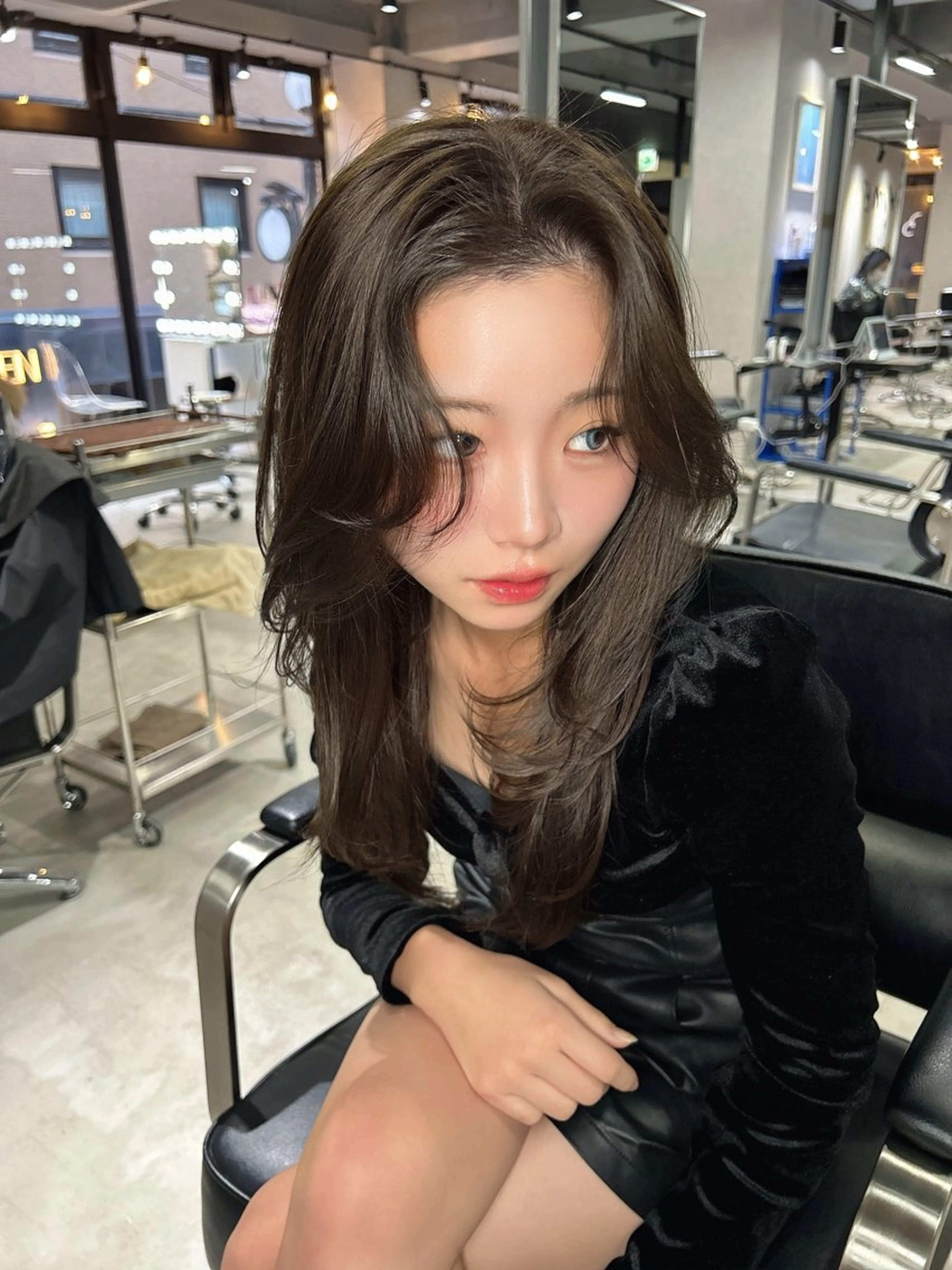 ロング カラー ブリーチ ダブルカラー グレージュ ブリーチなしカラー オリーブグレージュ ワンホンヘア/ 透明感カラー/ゆうとのヘアスタイル