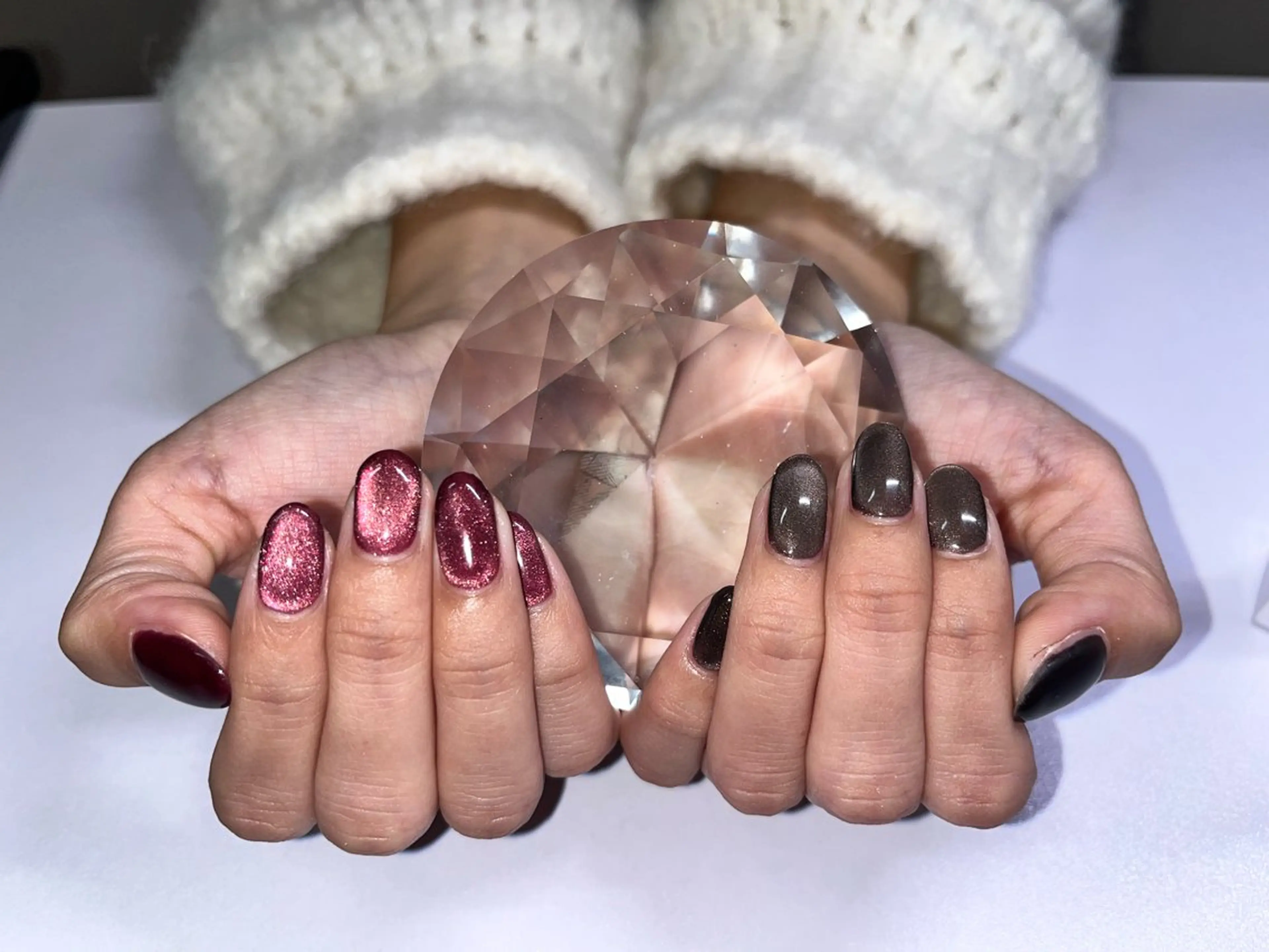 ネイル マグネットネイル ニュアンスネイル オフィスネイル ワンカラーネイル シンプルネイル プライベートサロン N's Nailのネイルデザイン