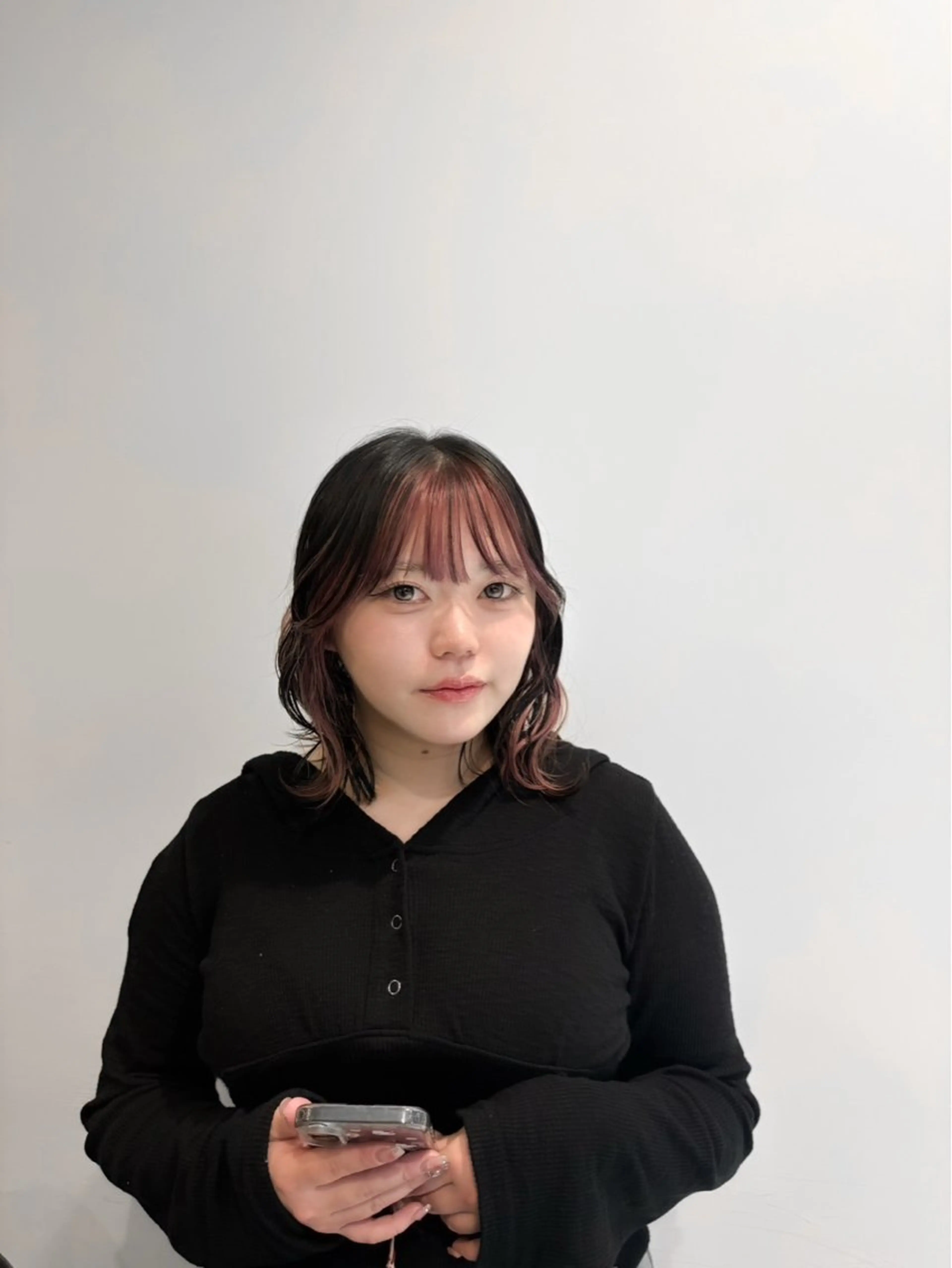 ミディアム ヘアカラー 祖父江 冴織のヘアスタイル