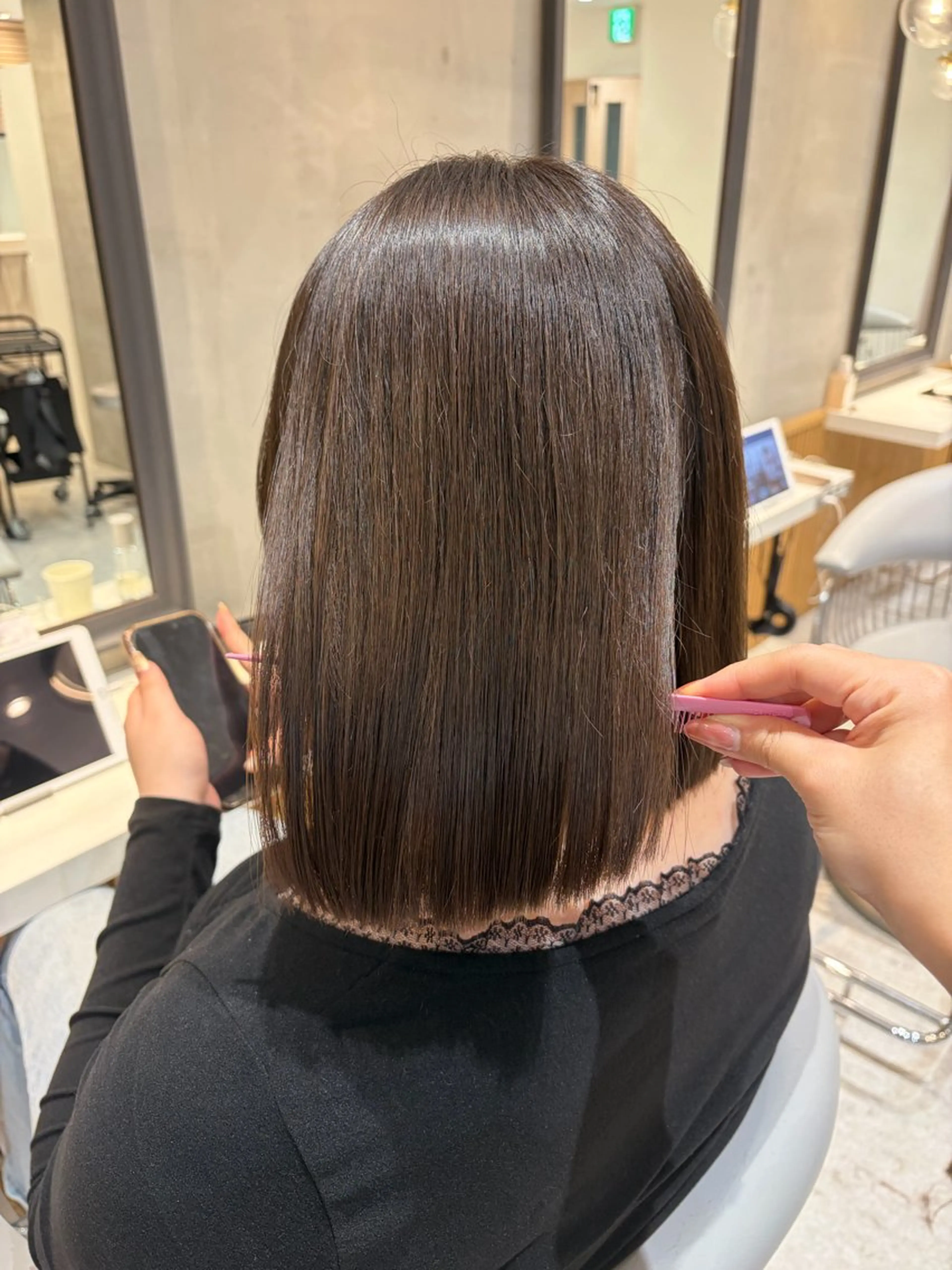 ミディアム カラー ヘアセット お呼ばれ カチモリ/はるか🎀のヘアスタイル