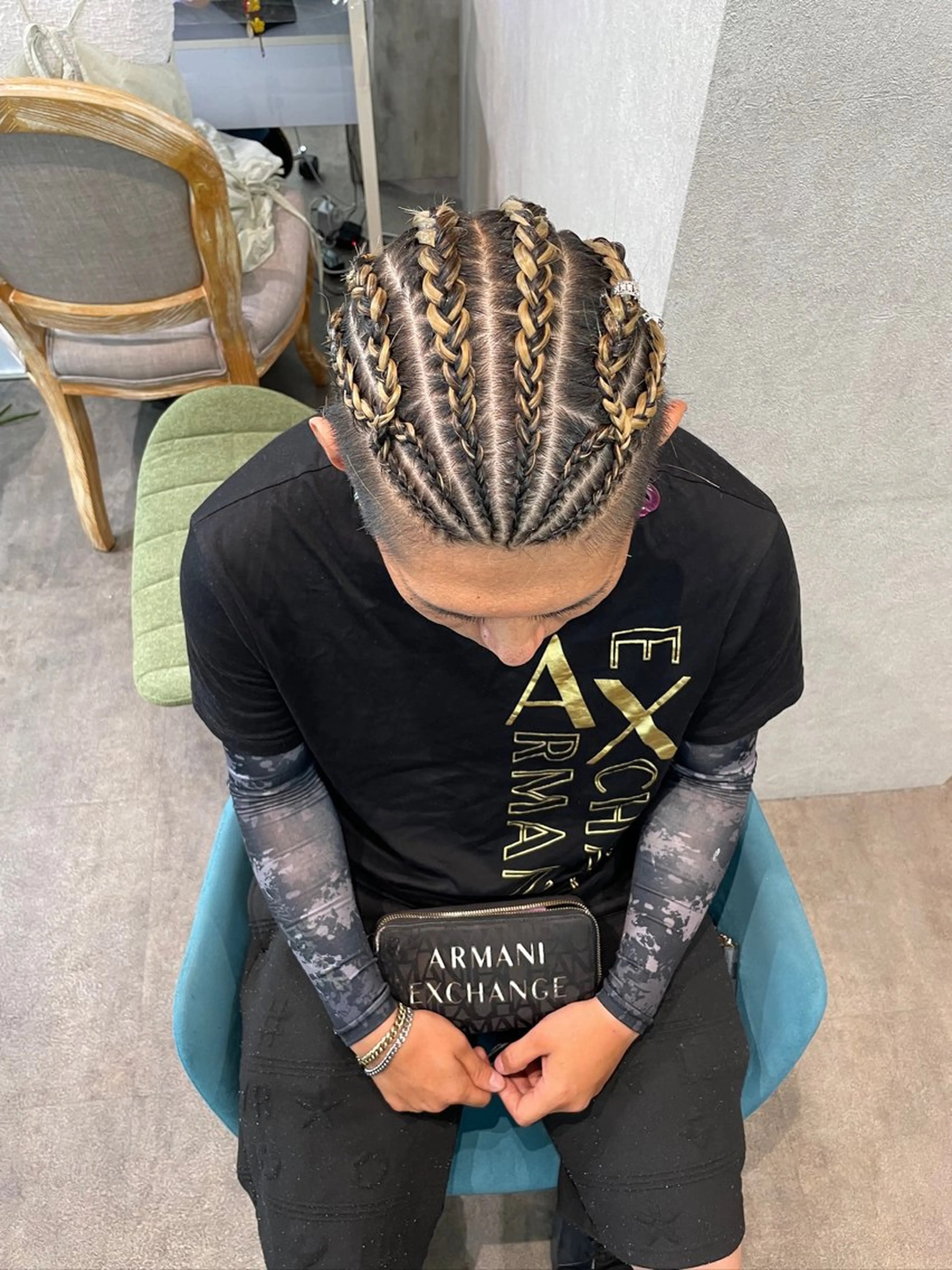 ヘアアレンジ ヘアセット スミレ /コーンロウ /メンズ/ヘアセットのマツエク・マツパデザイン