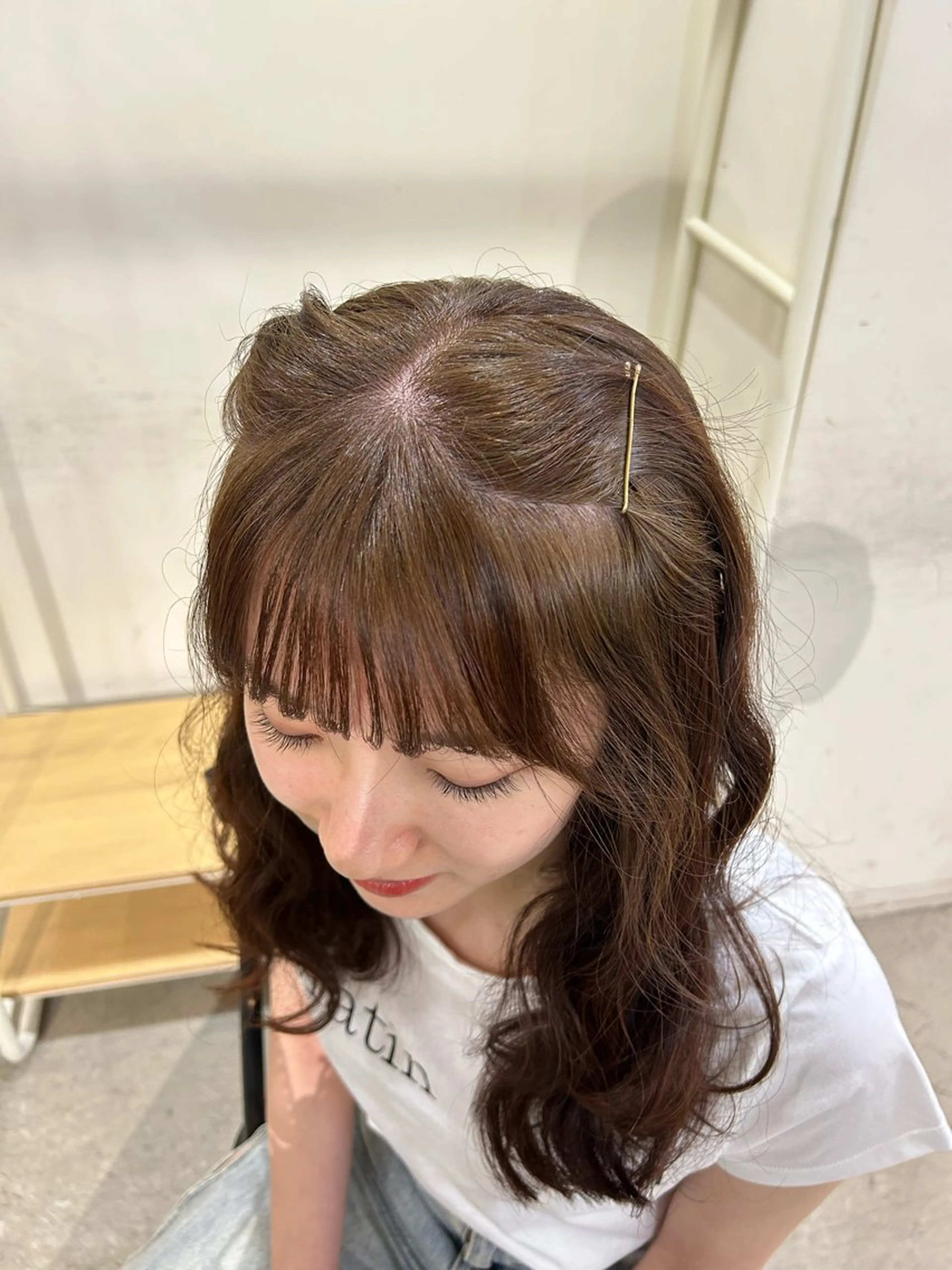 ロング ヘアカラー ベージュ/透明感/ レイヤー/あやか💕のヘアスタイル