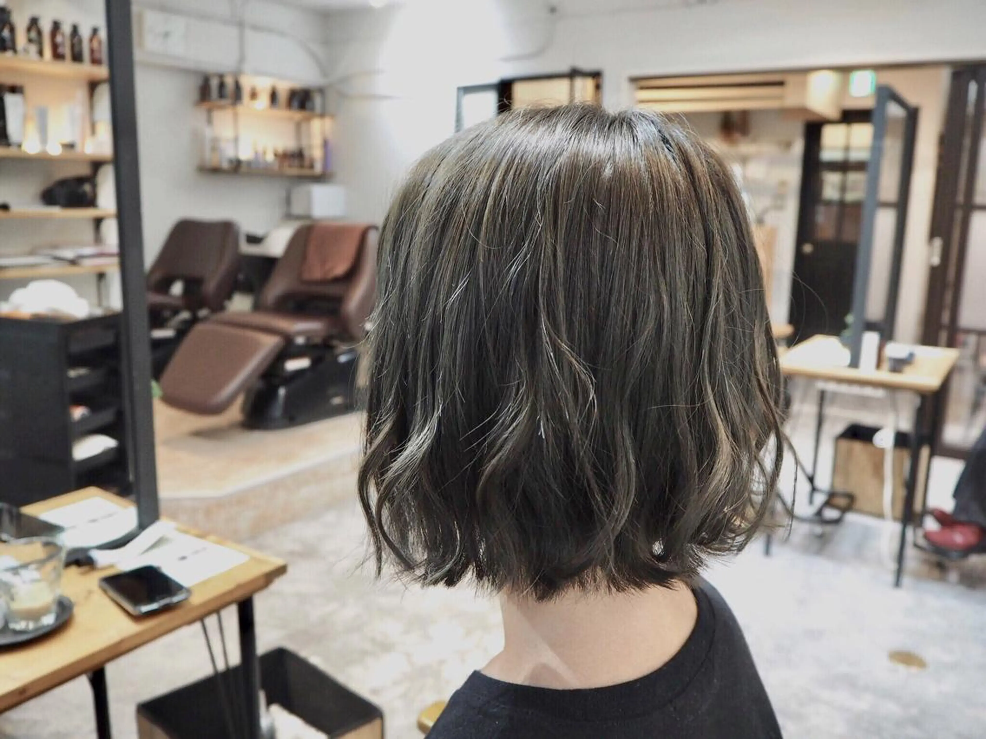 ミディアム カット ヘアカラー トリートメント 高橋 悠介のヘアスタイル