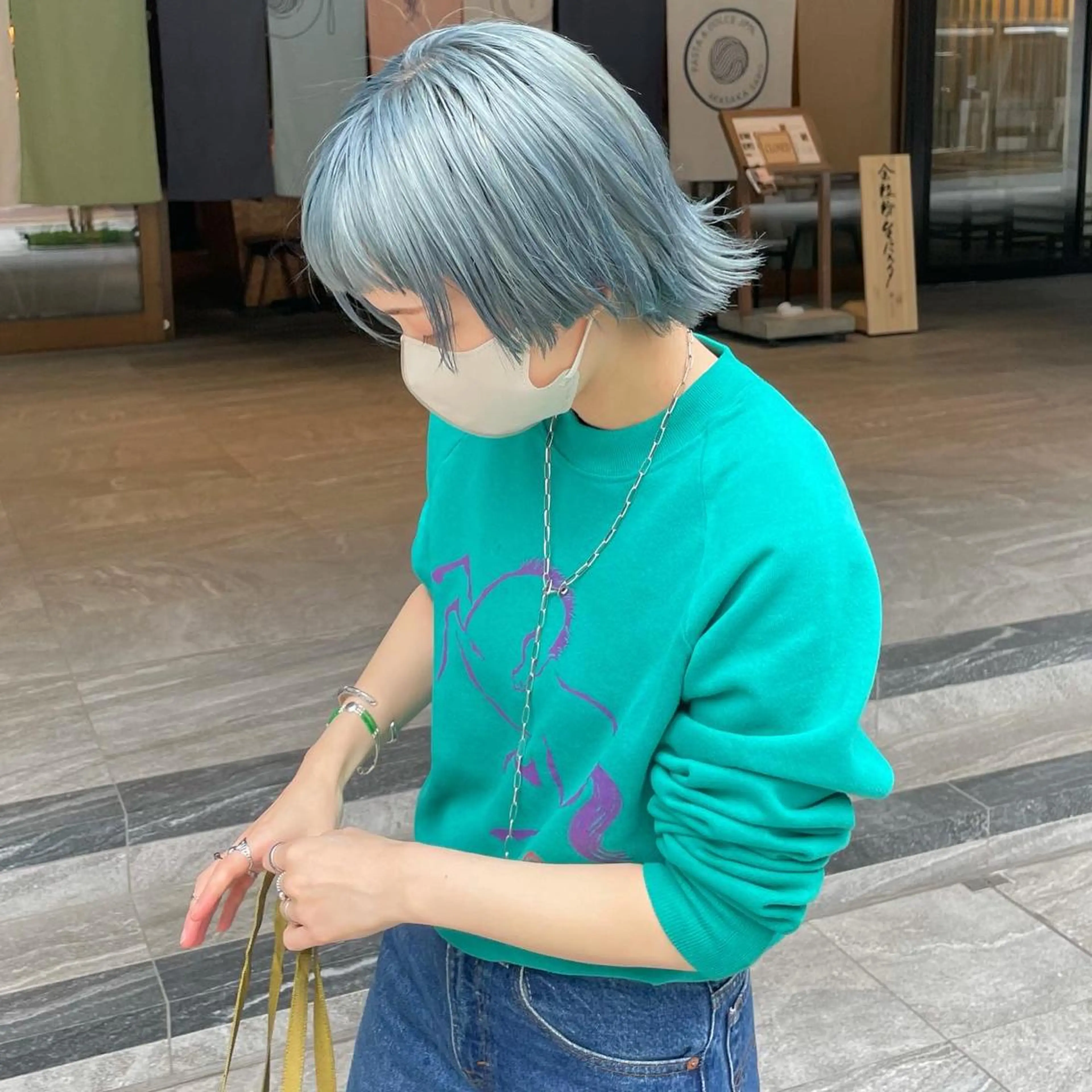 ショート カラー Lull1人美容室 バレイヤージュのヘアスタイル