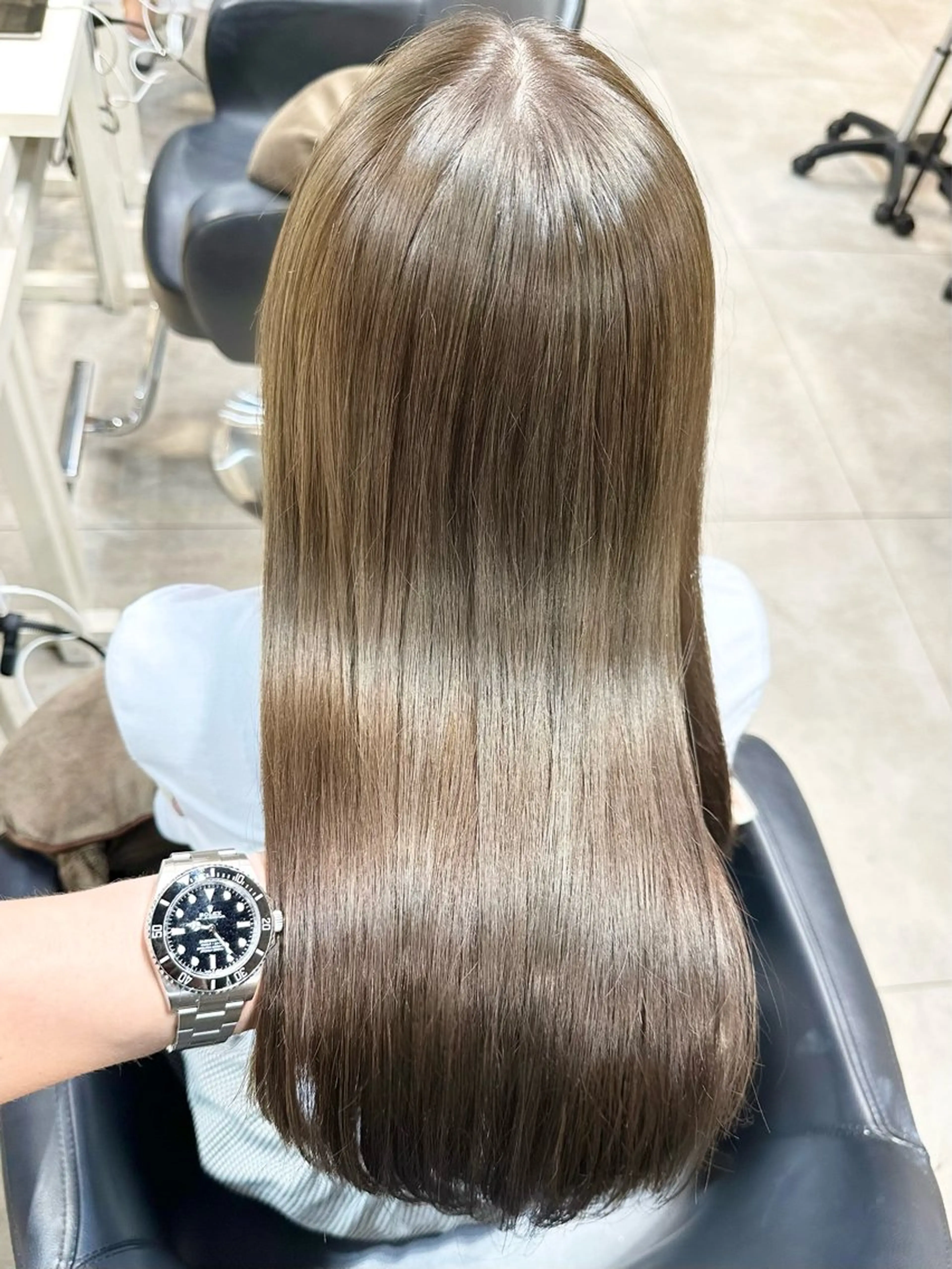 セミロング カット ヘアカラー トリートメント ✨透明感カラー/縮毛 恵比寿HAYATO✨のヘアスタイル