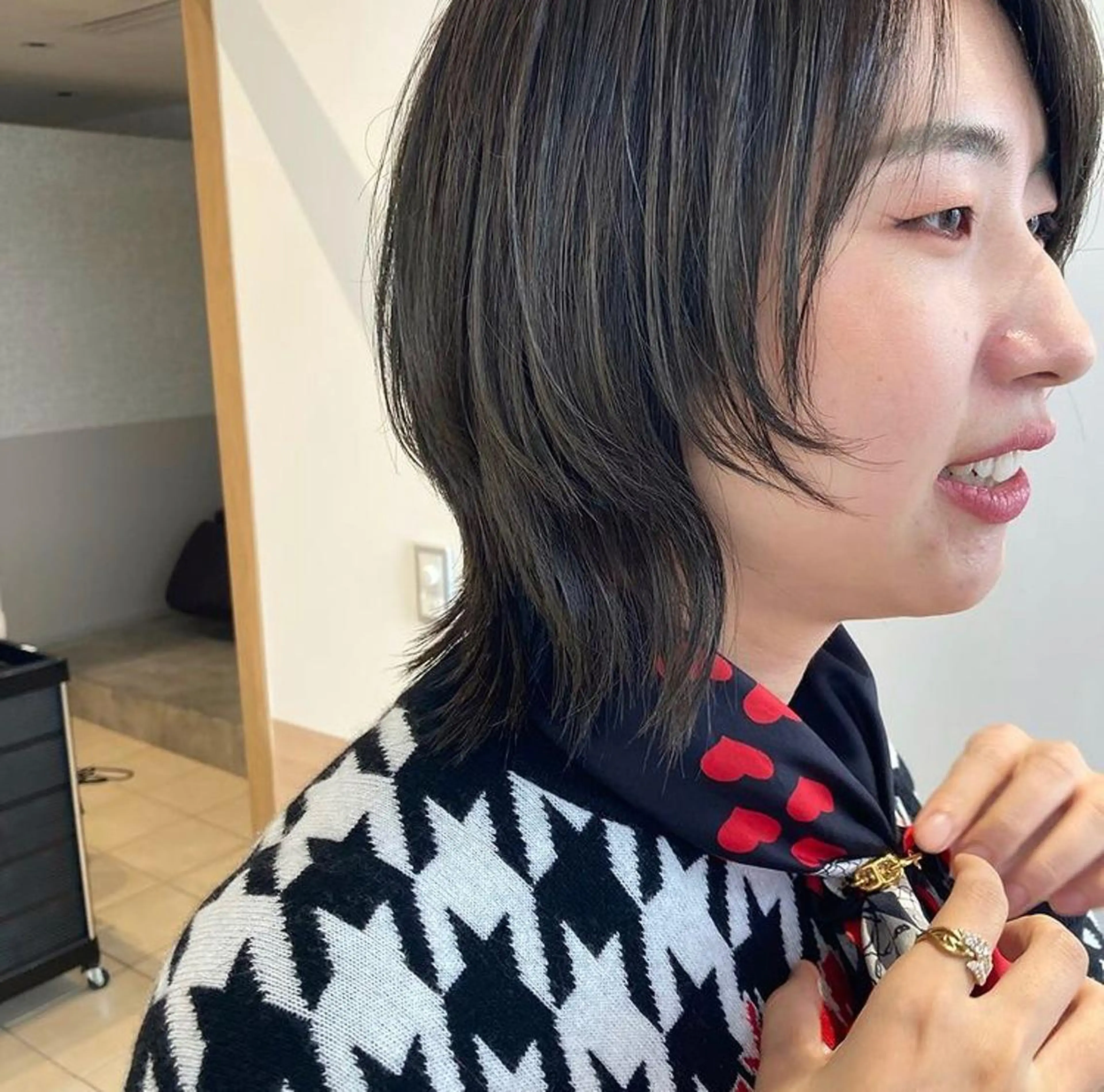 ミディアム カラー 大阪ヴィーガンサロン KANAKOのヘアスタイル