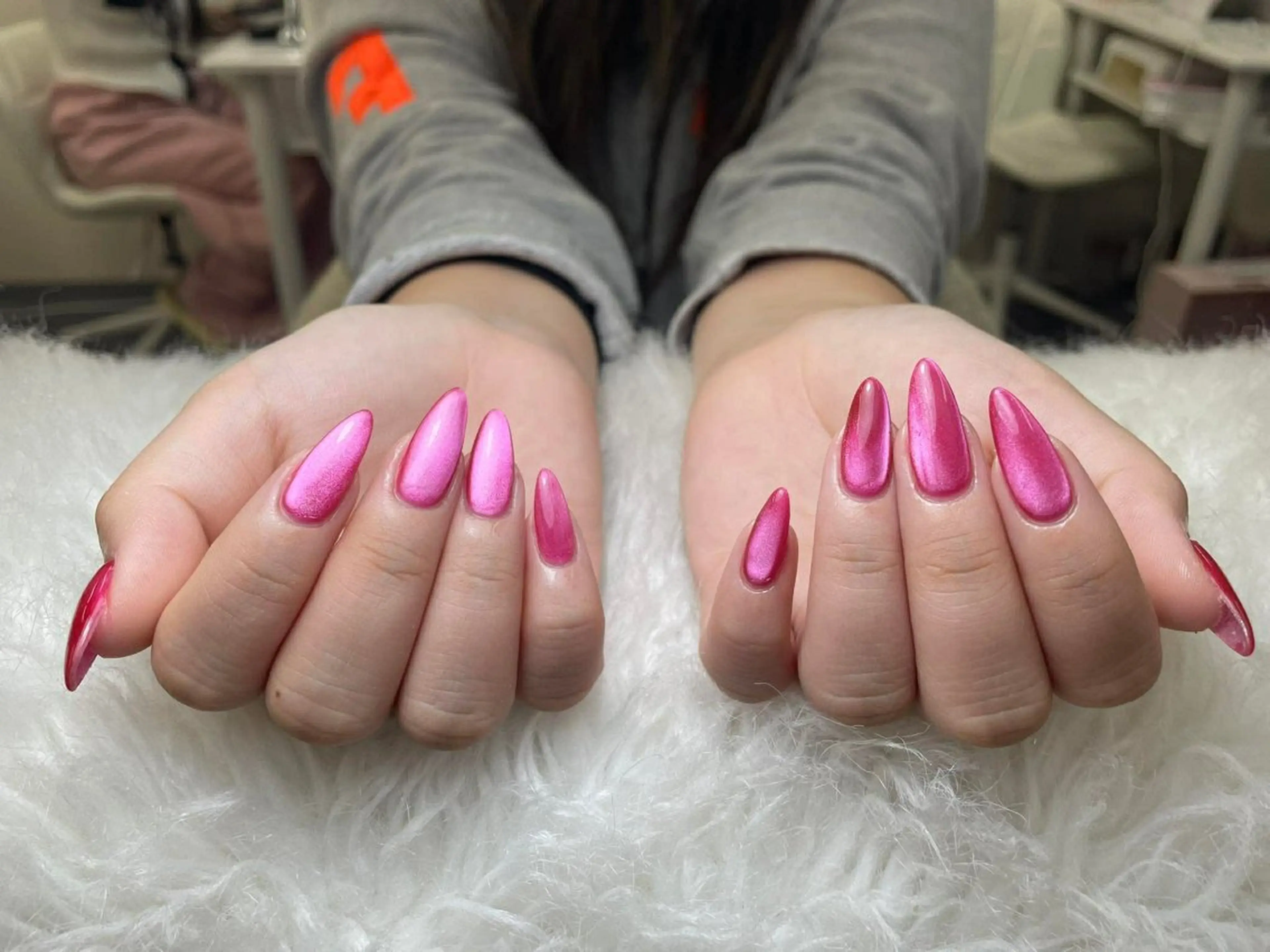 ネイル フレンチネイル ジェルネイル ガーリー 韓国ネイル ロングネイル ハンドネイル NieNail Nezukoのネイルデザイン