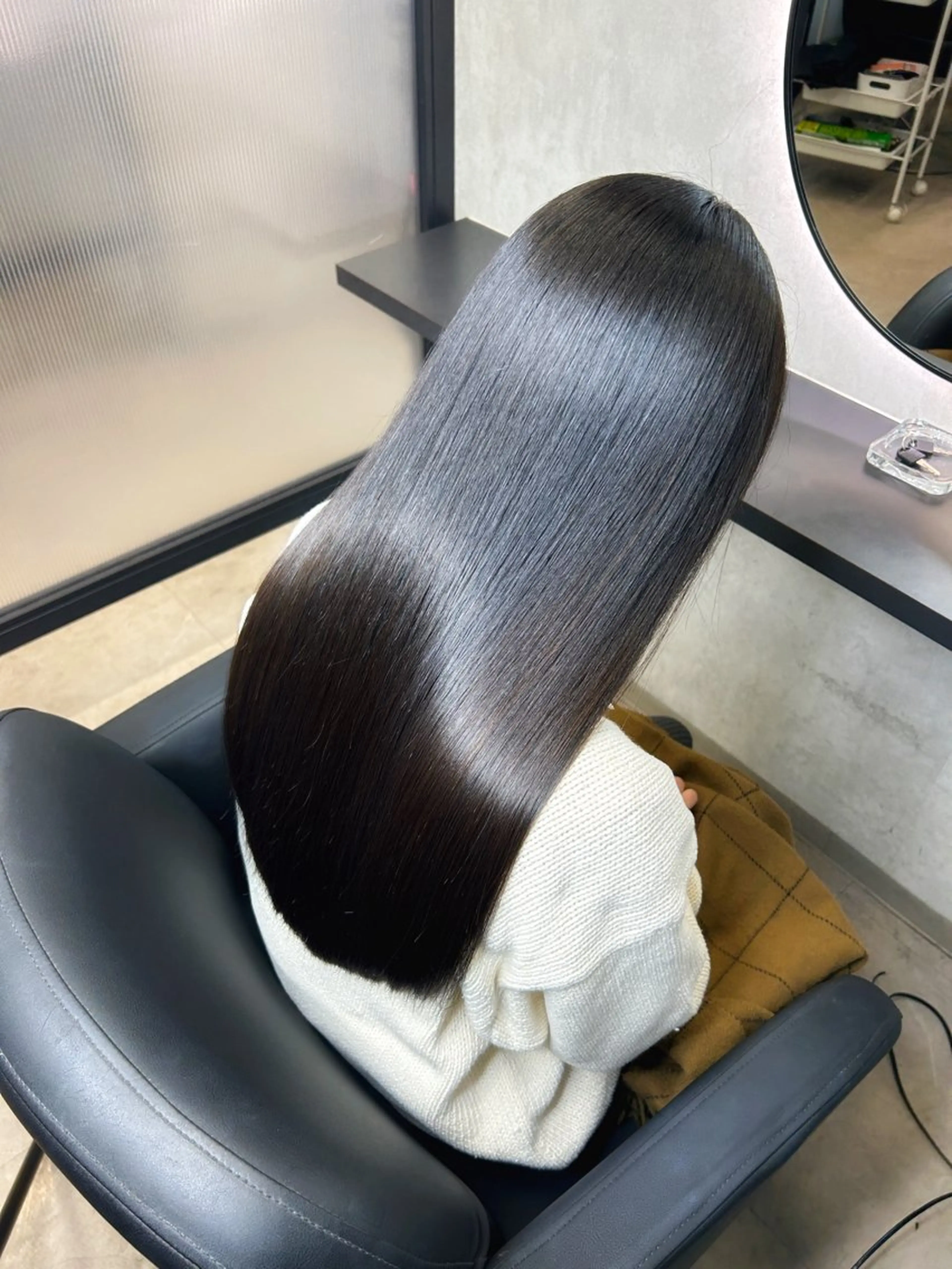 ロング カラー ショートボブ ベージュカラー グレージュ ミルクティーベージュ ボブ 新宿/美髪矯正 髪質改善/韓国風山本のヘアスタイル