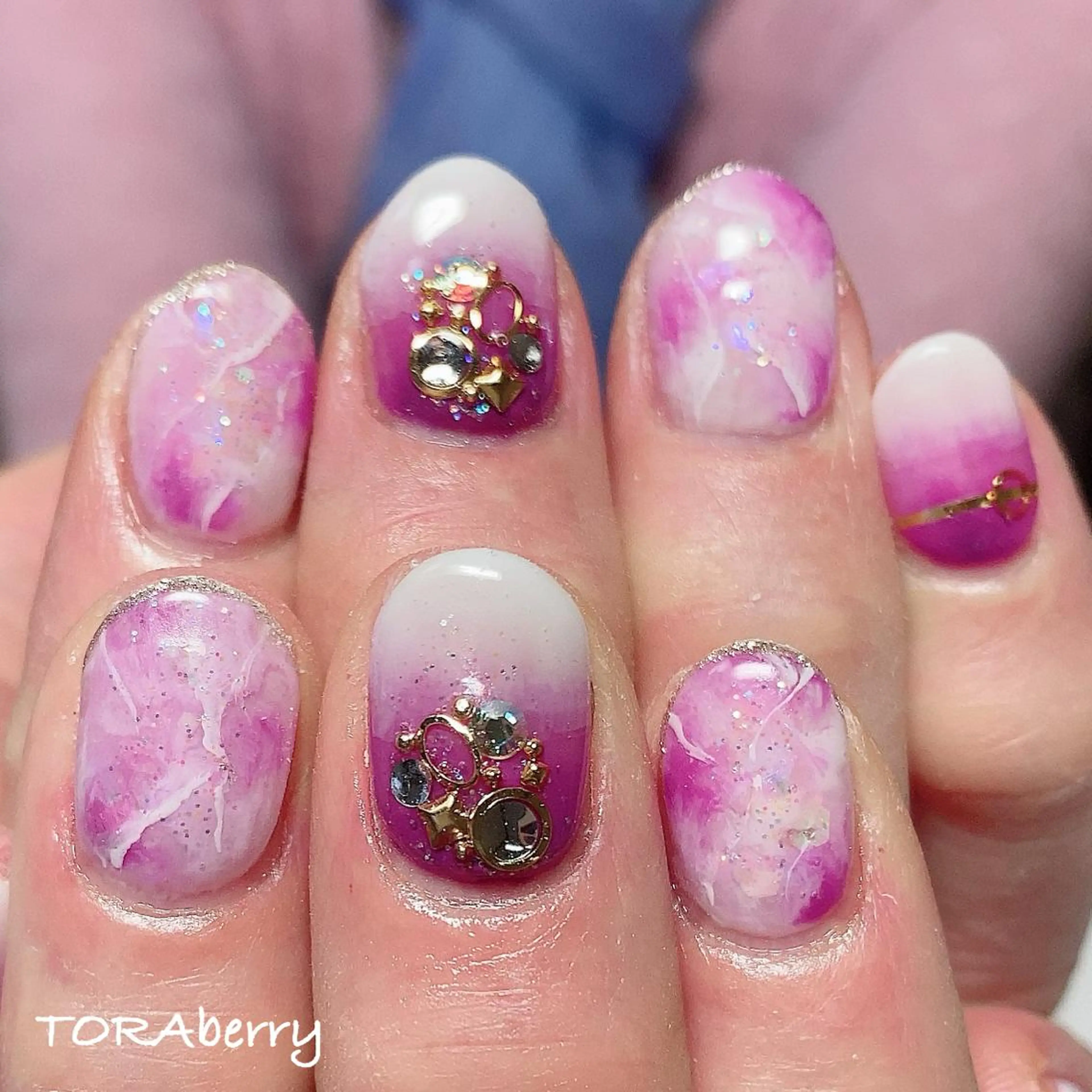 ネイル 大理石ネイル(マーブル) ハンドネイル ネイリスト なつみのネイルデザイン