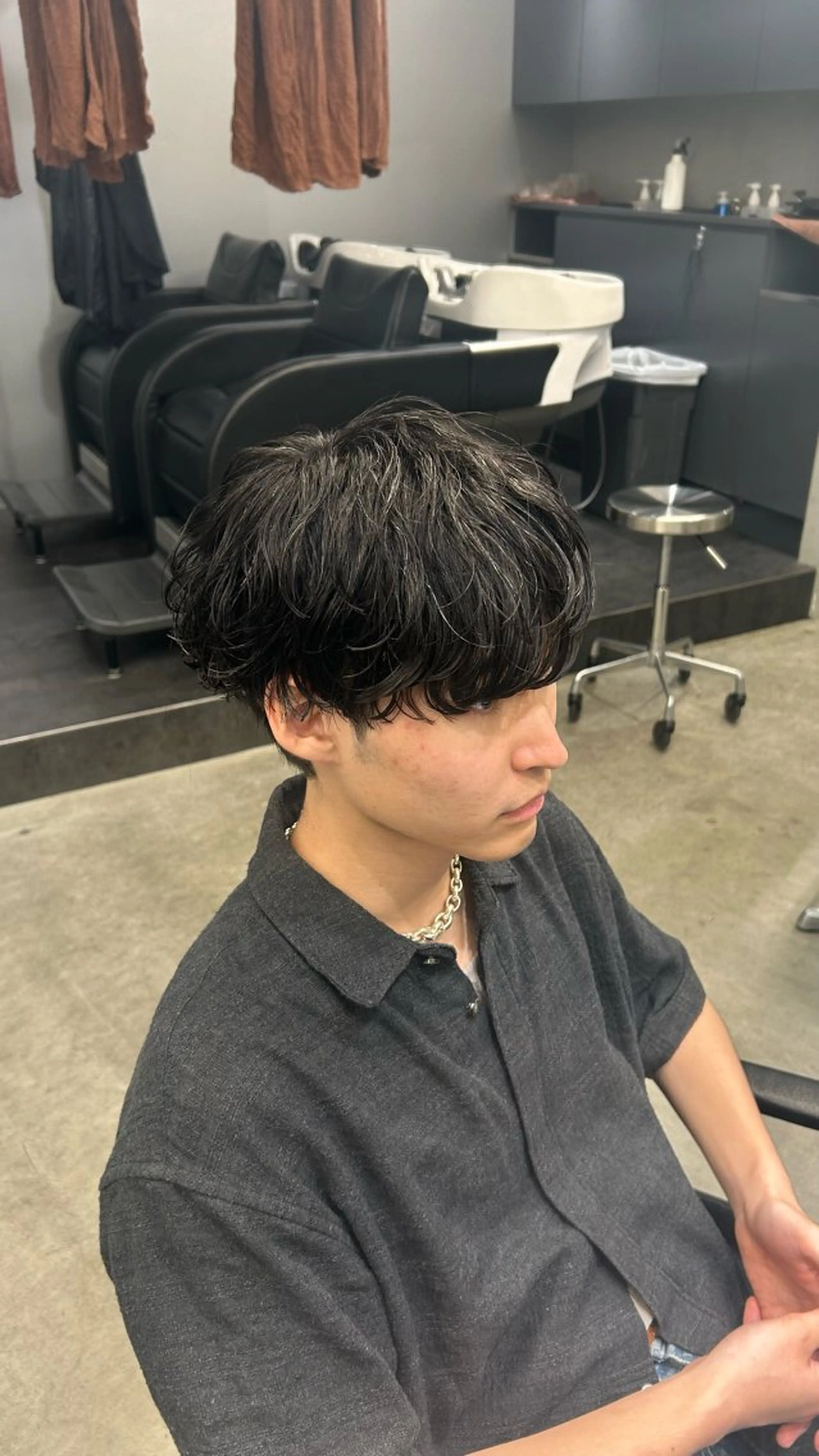 パーマ メンズ 藤平海音/fifth PARKのヘアスタイル