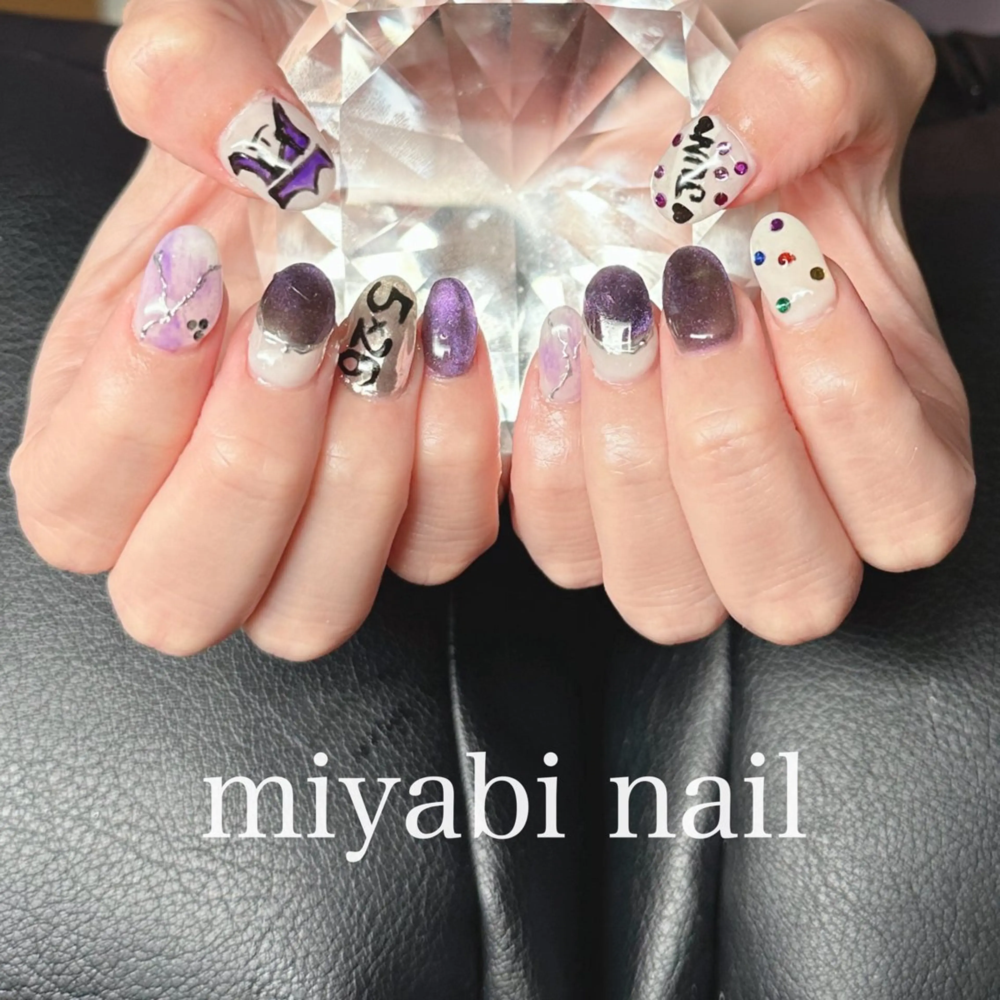 ネイル 持ち込み ハンドネイル miyabi nail 桂川駅近くのネイルデザイン