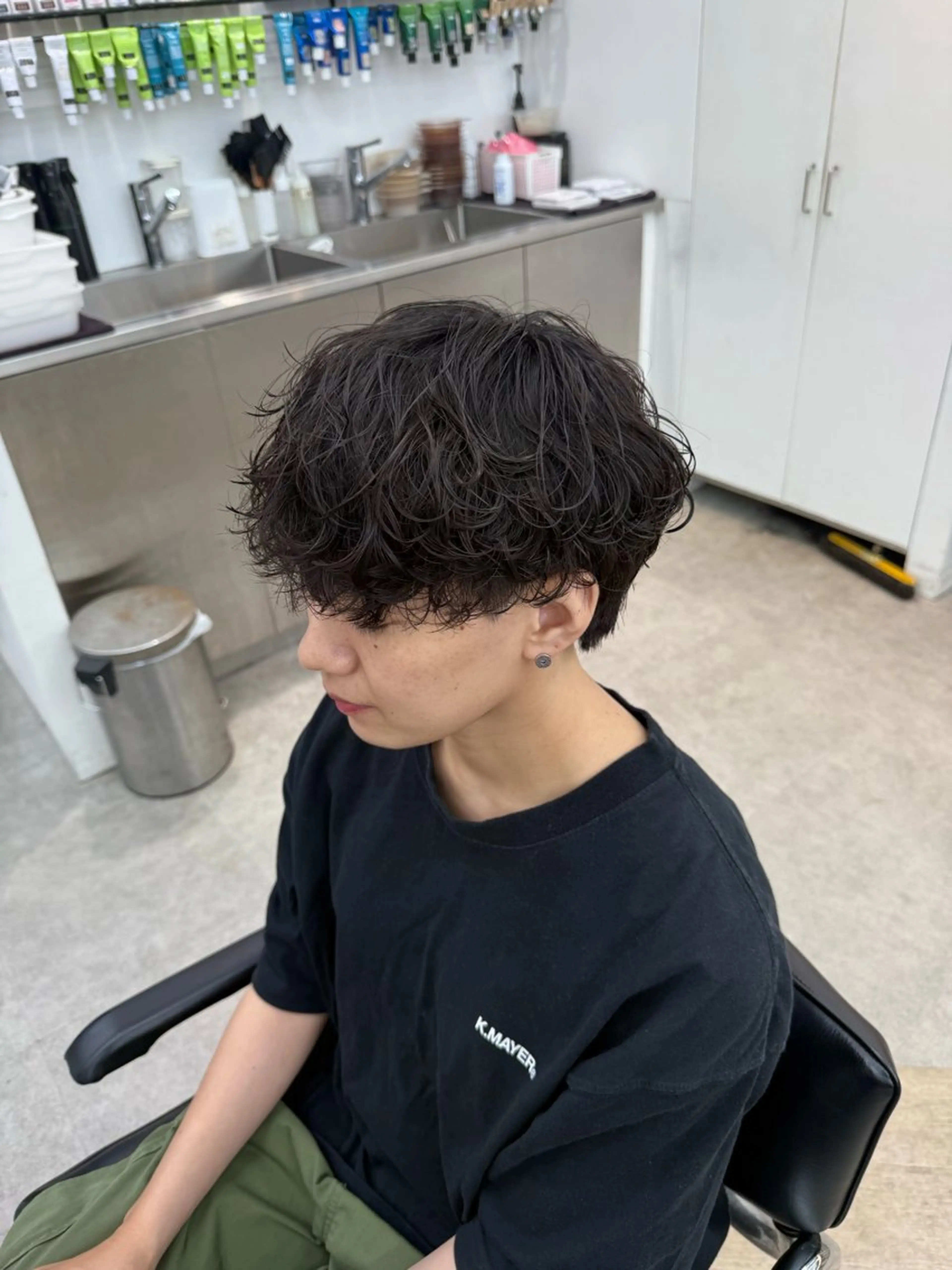 パーマ メンズ 深谷 侑亮のヘアスタイル