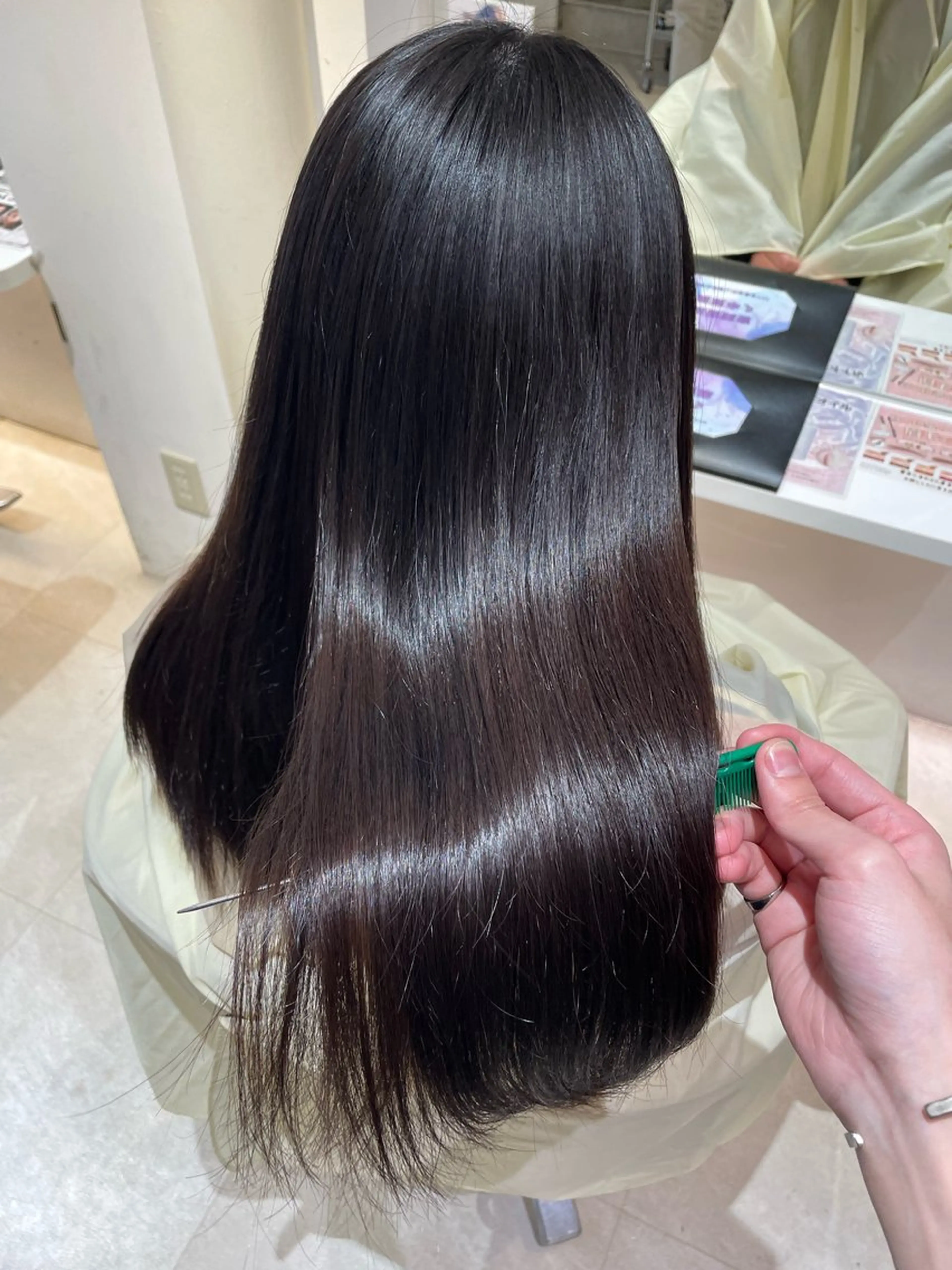 ロング 髪質改善・縮毛矯正 濱　泰賀のヘアスタイル