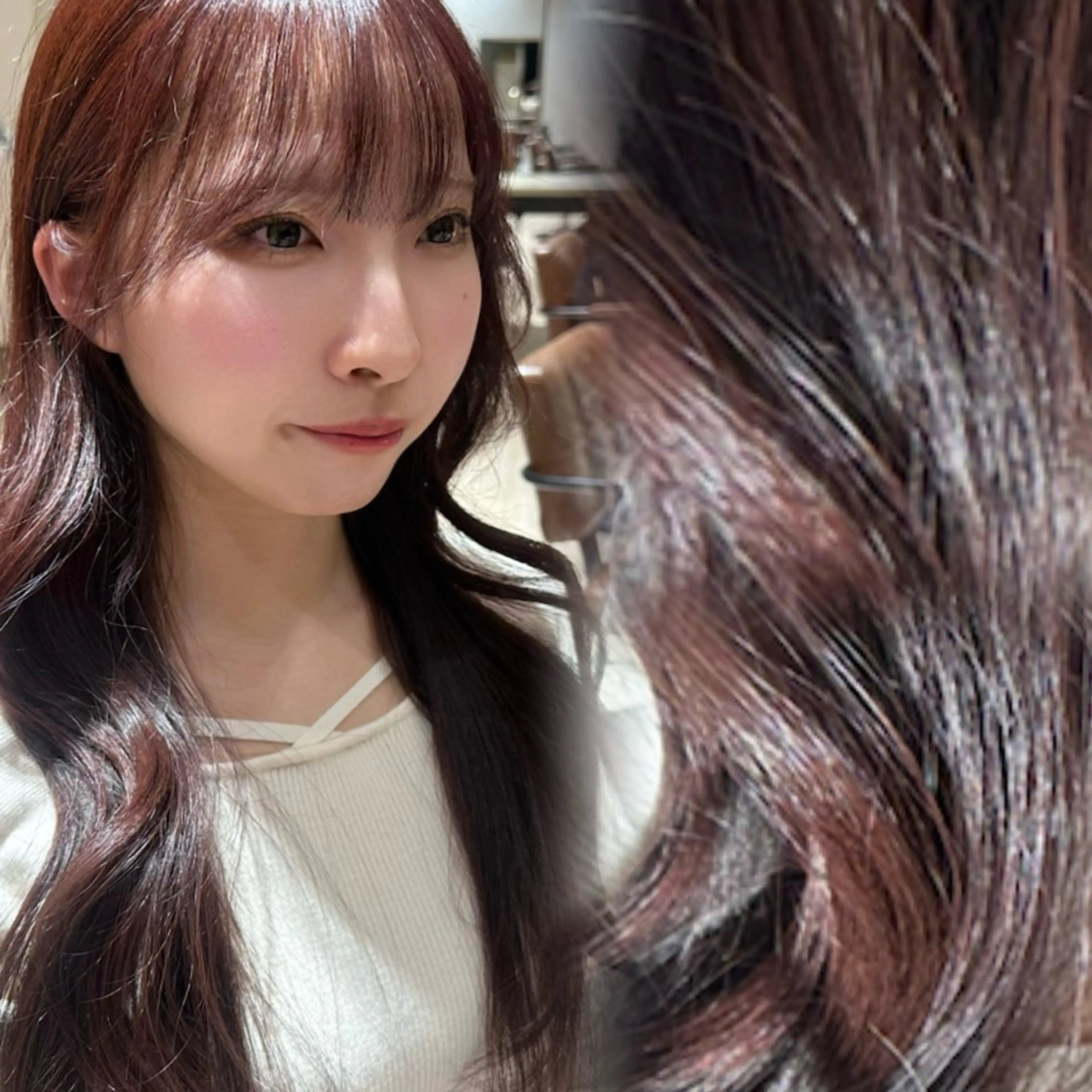 ロング カラー ブリーチ ブリーチなしカラー 🩶 maria🩶のヘアスタイル