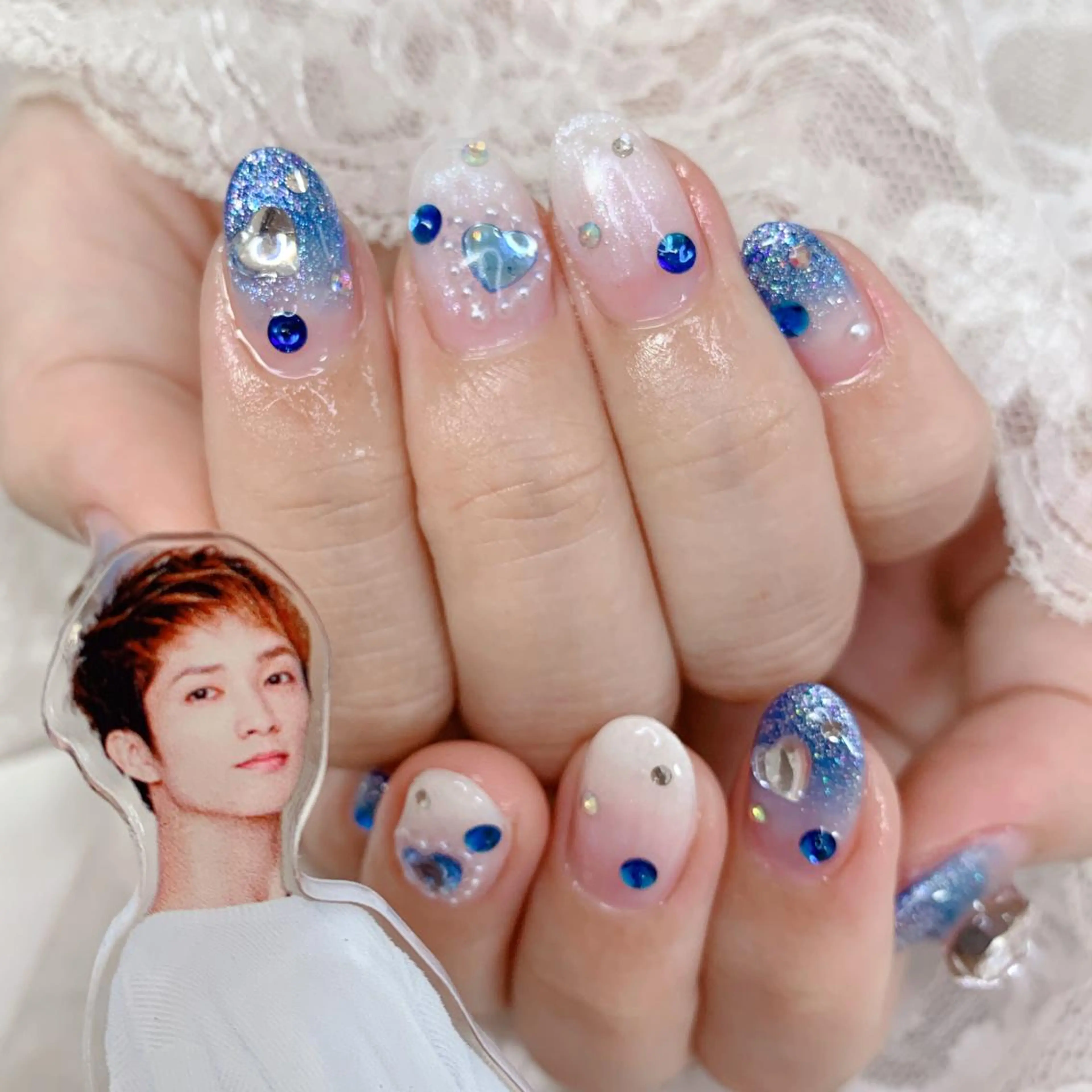 ネイル ハート ハンドネイル La neige* yuki 🐩🌙のネイルデザイン