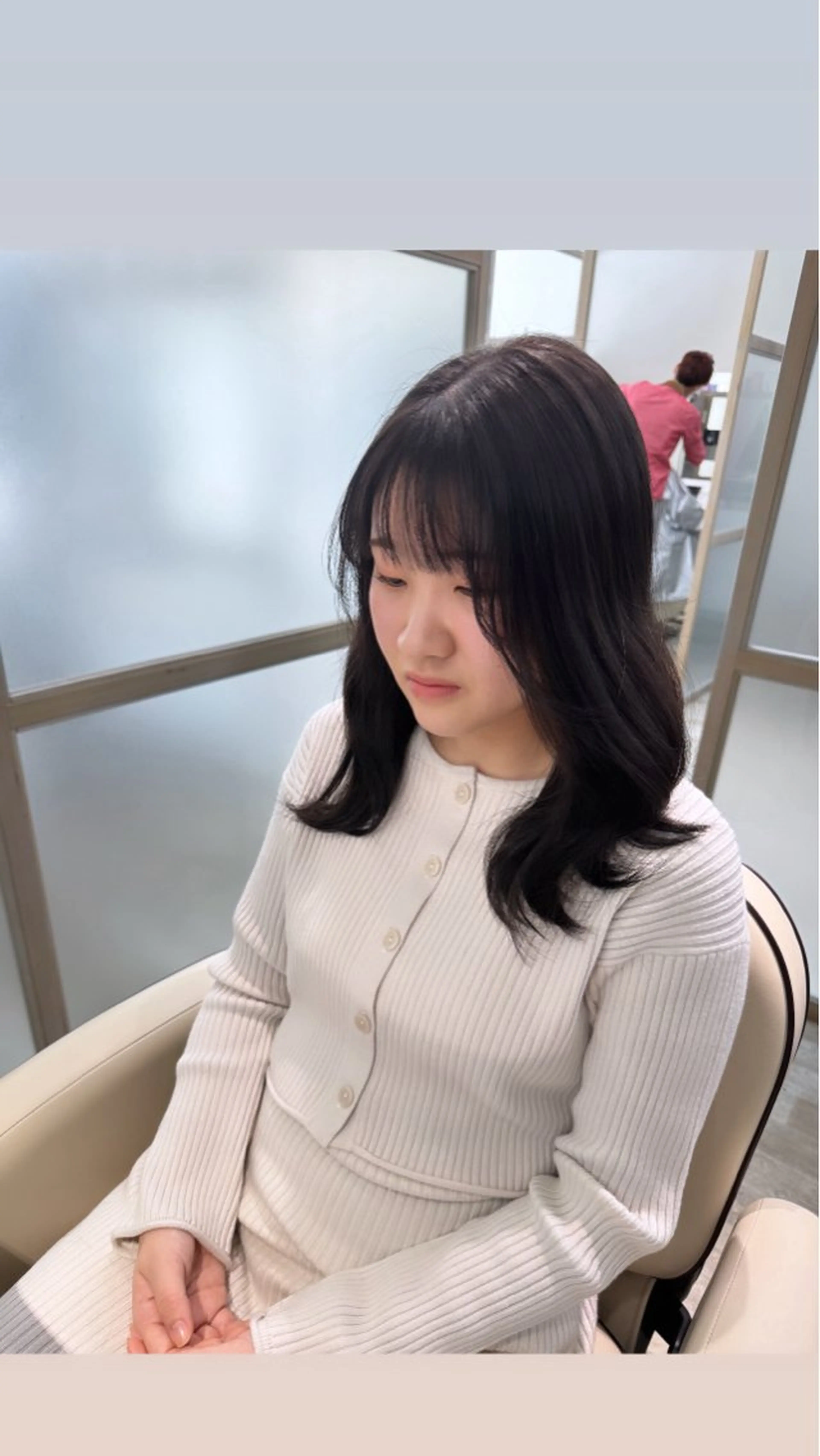 セミロング カラー 髪質改善 韓国風ヘア トリートメント 髪質改善×艶カラー Haruのヘアスタイル