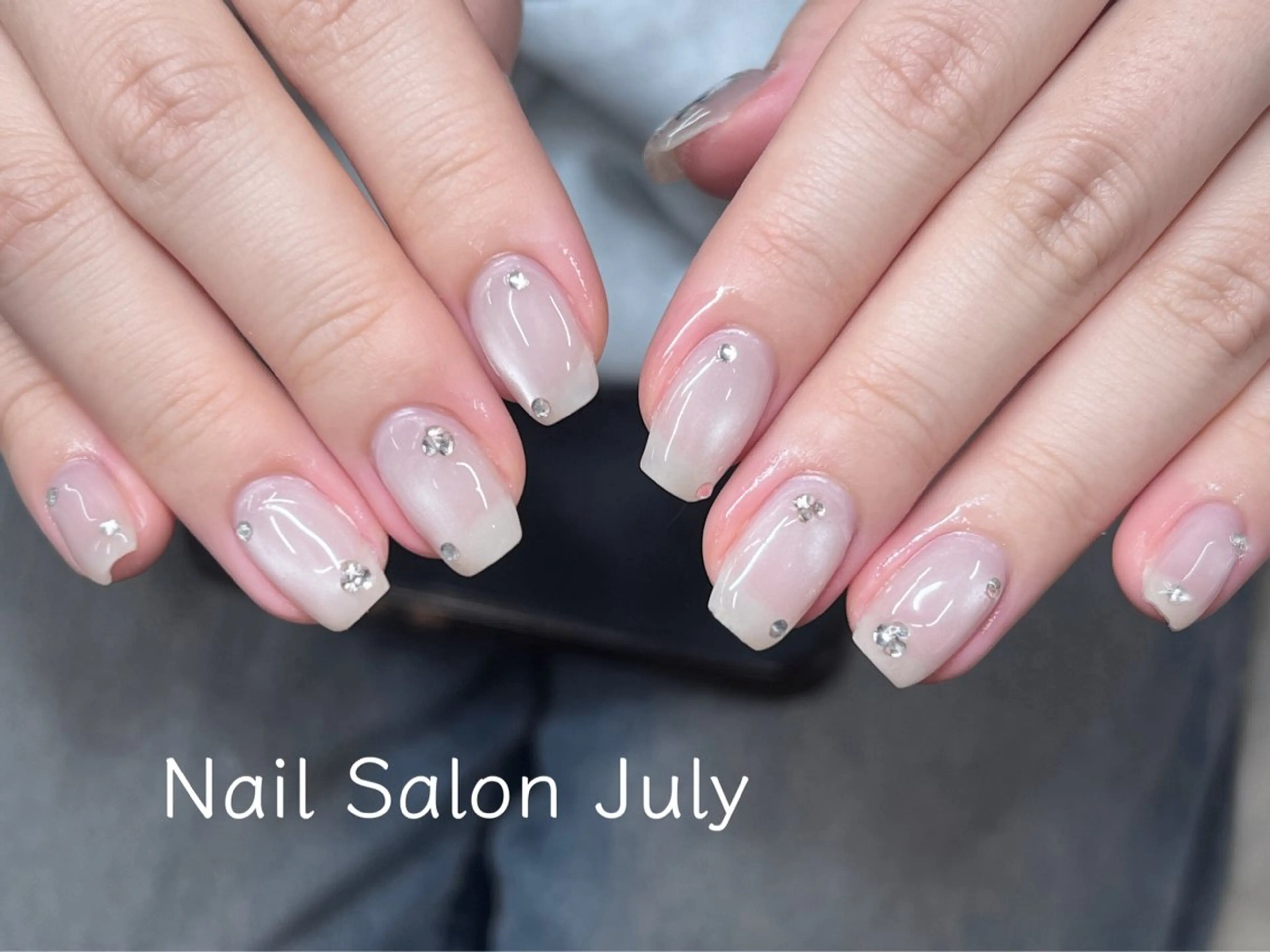 ネイル アートネイル オーロラネイル ジェルネイル ガーリー キラキラネイル ハンドネイル July モモのネイルデザイン