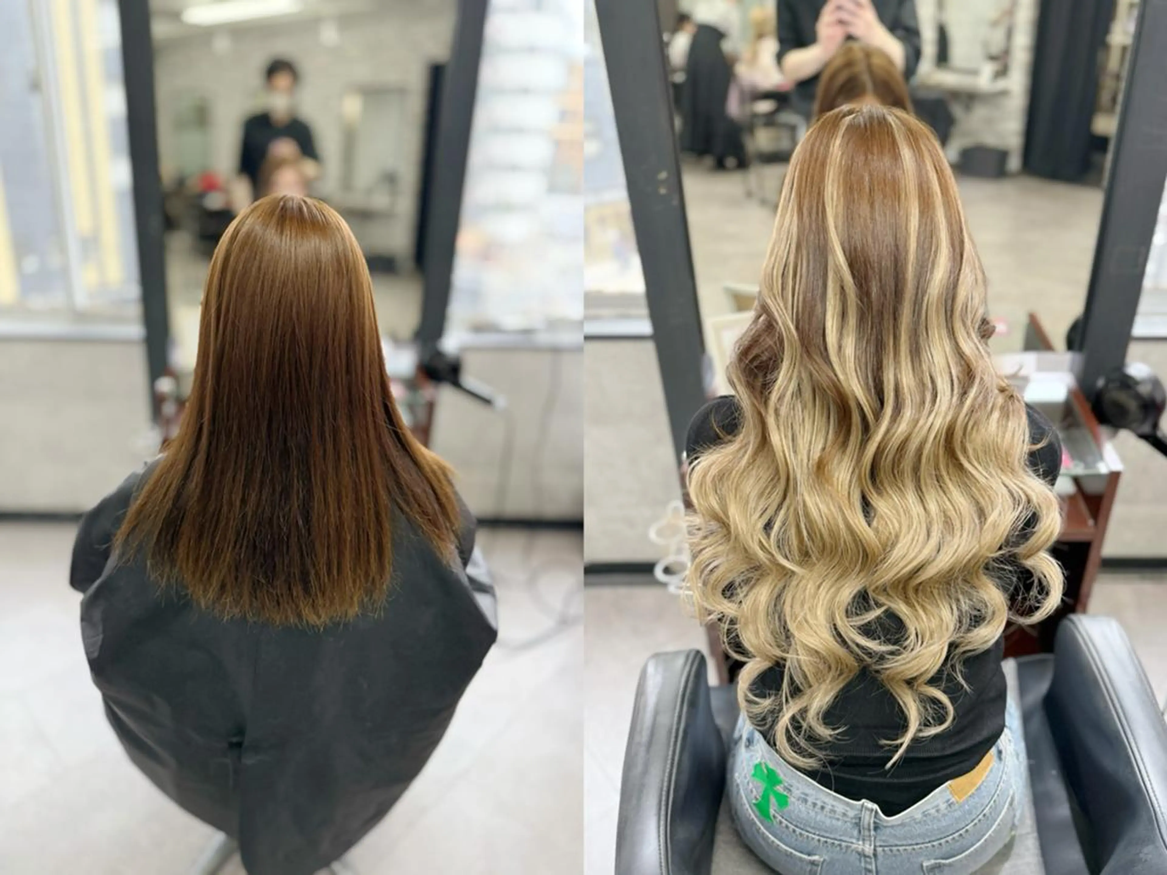 ロング カット ヘアカラー トリートメント 💎馴染むエクステ× 縮毛矯正TOMO💎のヘアスタイル