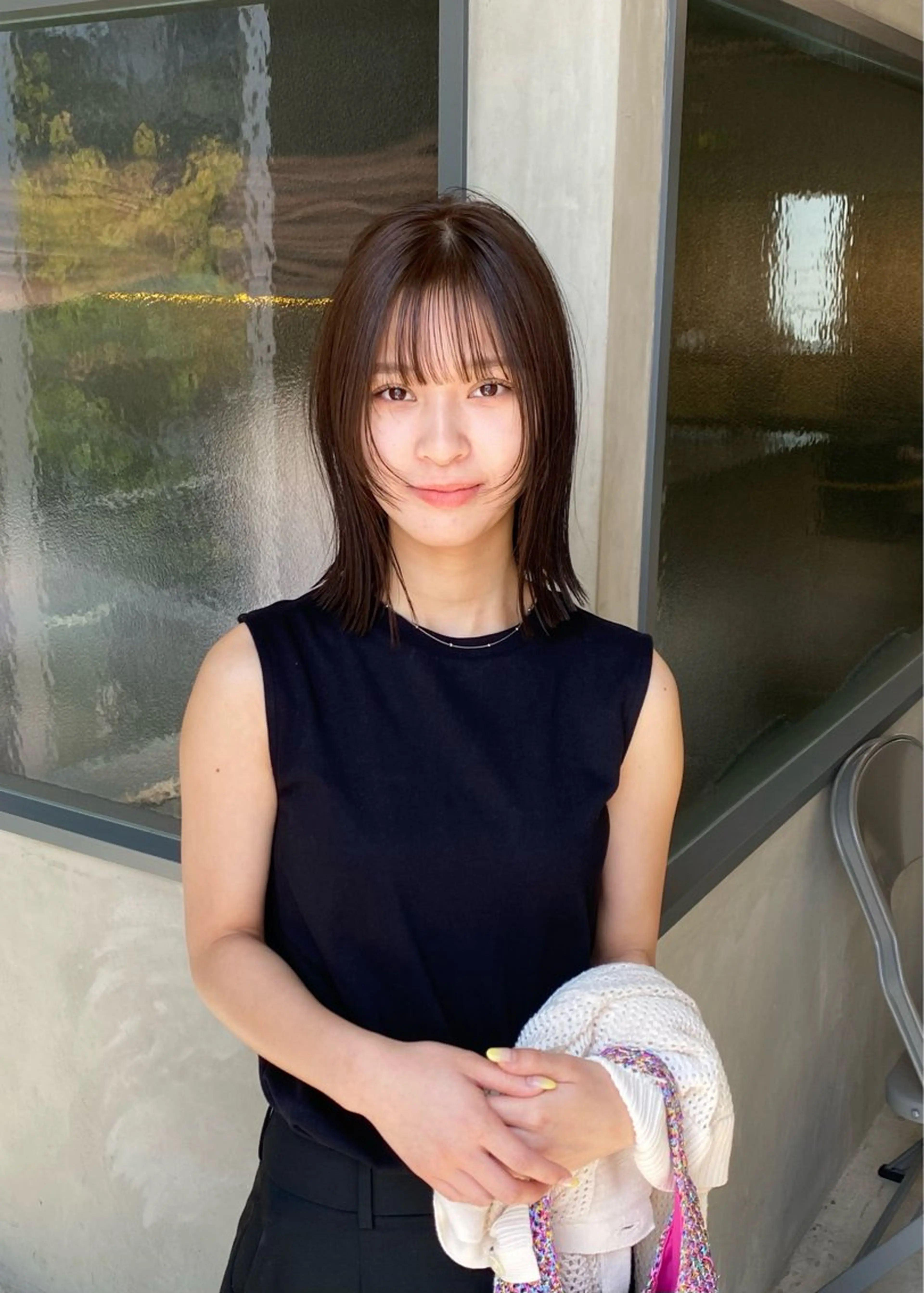 ミディアム カラー カット ヘアカラー トリートメント 村田 りょうやのヘアスタイル