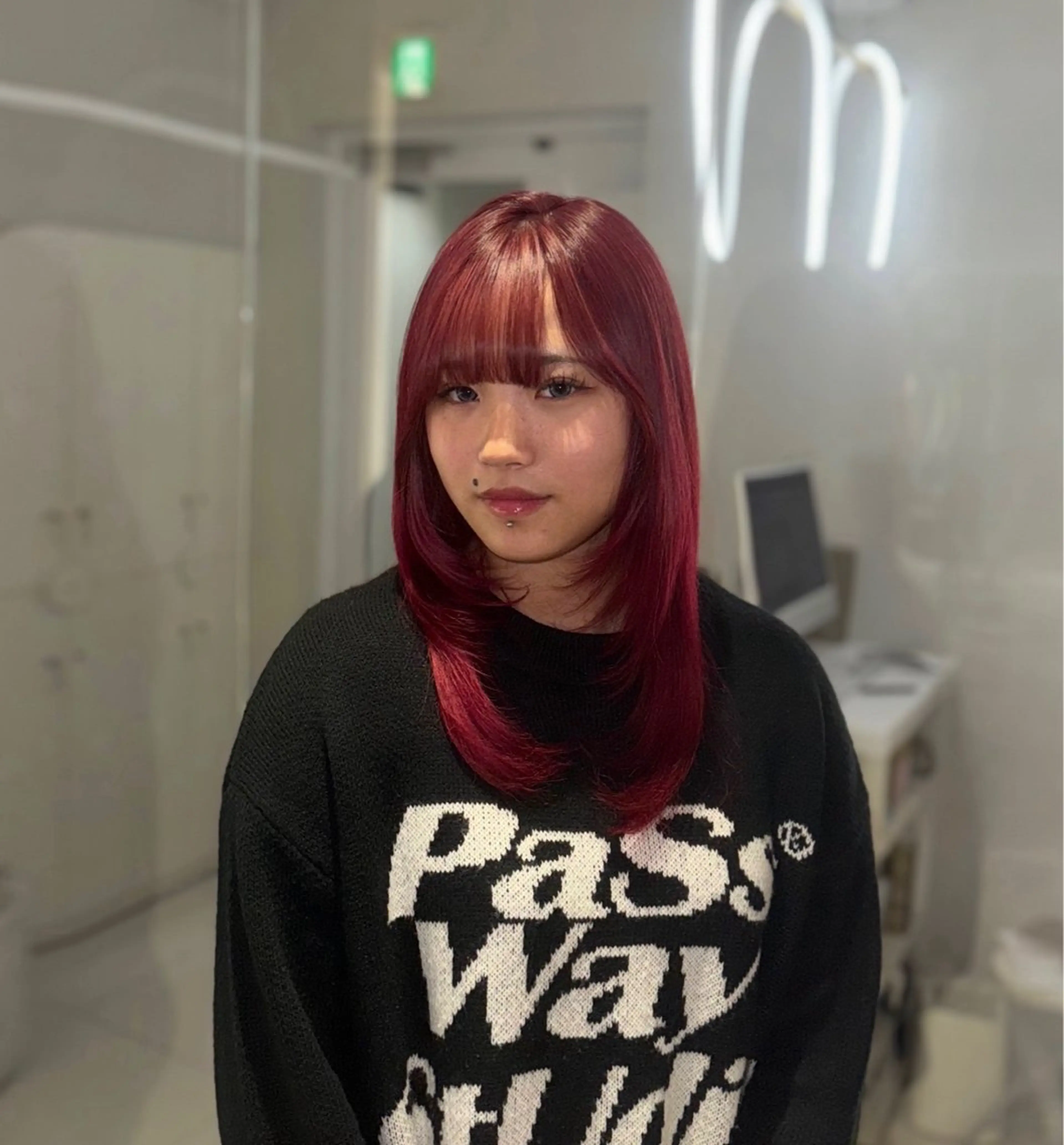 カラー ヘアカラー トリートメント ヘアセット ANN GAGA 心斎橋/ハイトーンのヘアスタイル